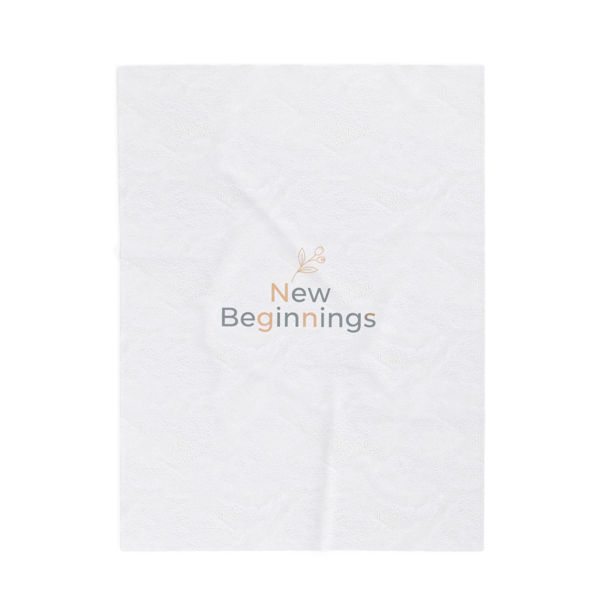 New Beginnings Velveteen Plush Blanket | Fresh-Start Minimalist Décor