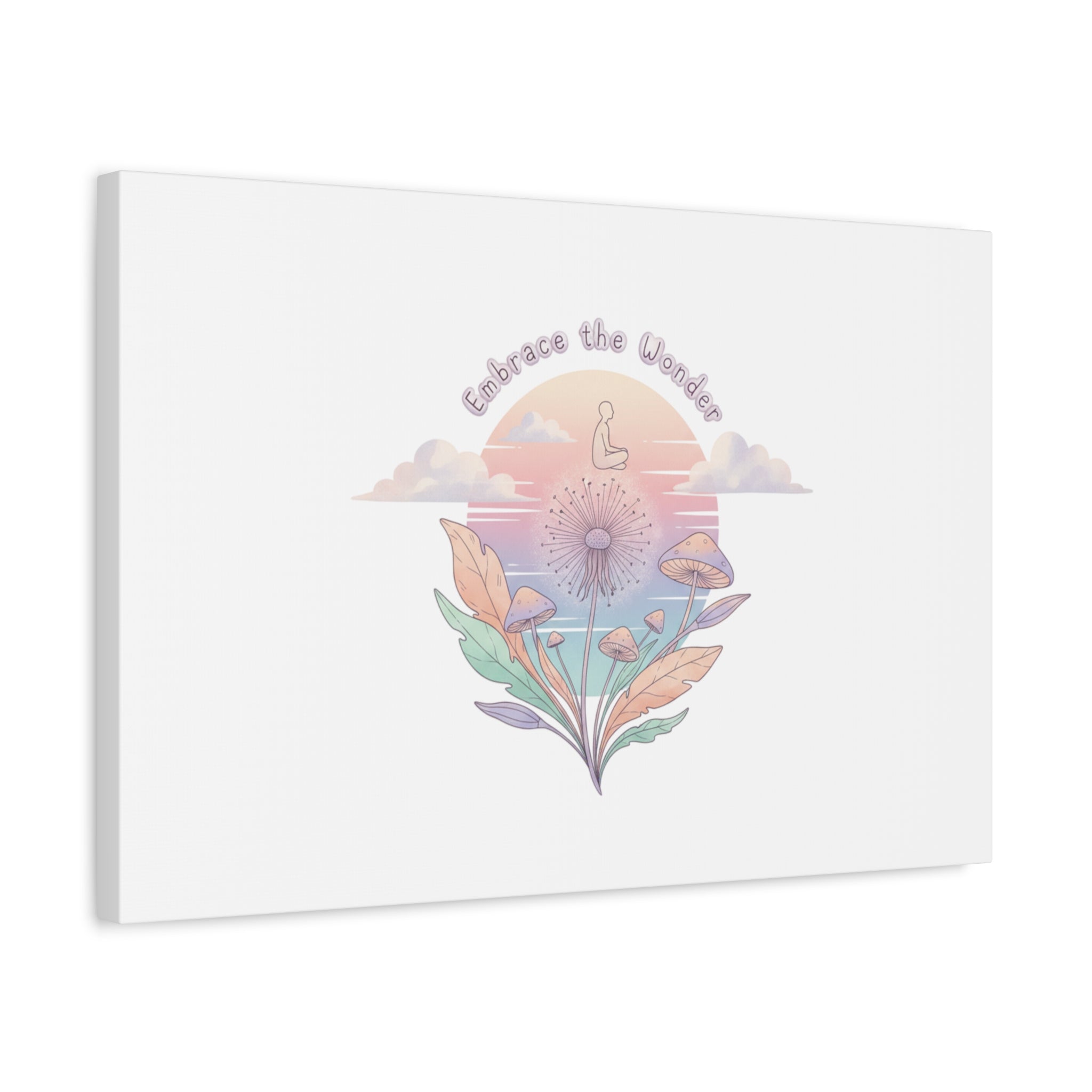 Embrace the Wonder pastel surreal nature print, Canvas