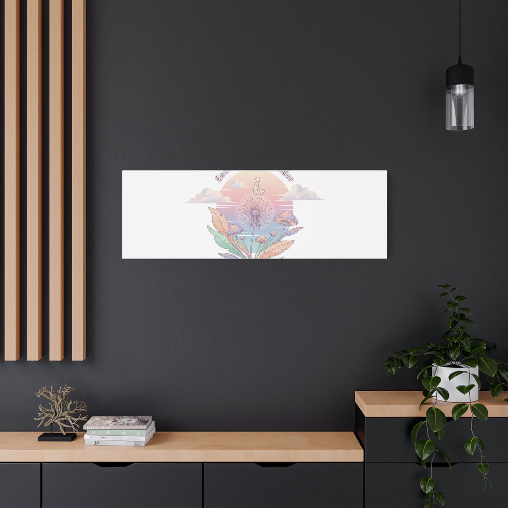 Embrace the Wonder pastel surreal nature print, Canvas