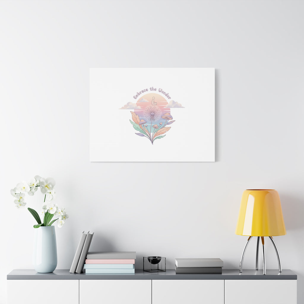 Embrace the Wonder pastel surreal nature print, Canvas