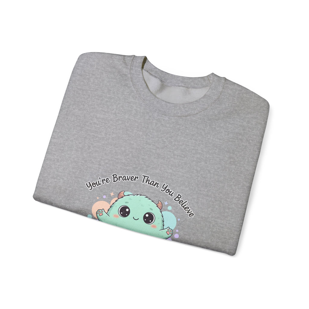 Brave Blob Monster Sweatshirt | cute monster sweatshirt, therapy monster