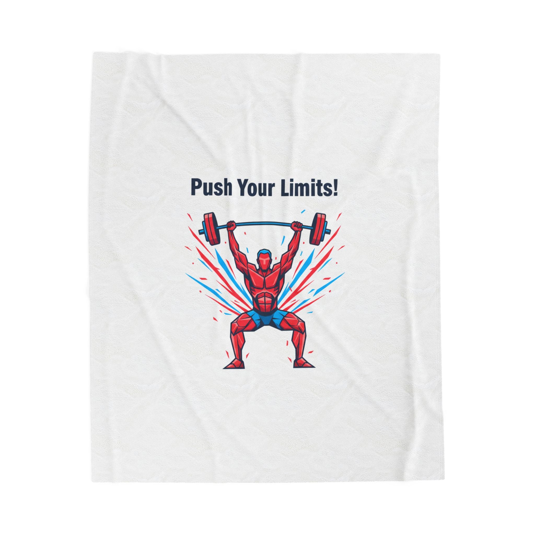 Push Your Limits Blanket | Fitness Motivation, Gym Workout Throw