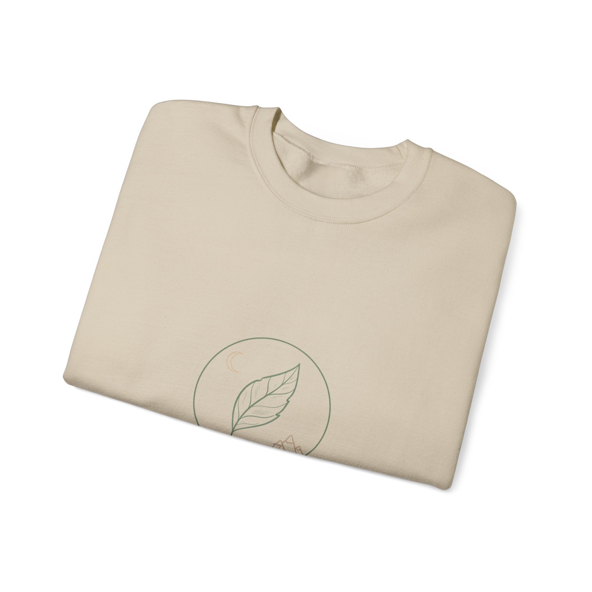 Breathe Leaf Circle Sweatshirt | minimal nature vibes, mindfulness
