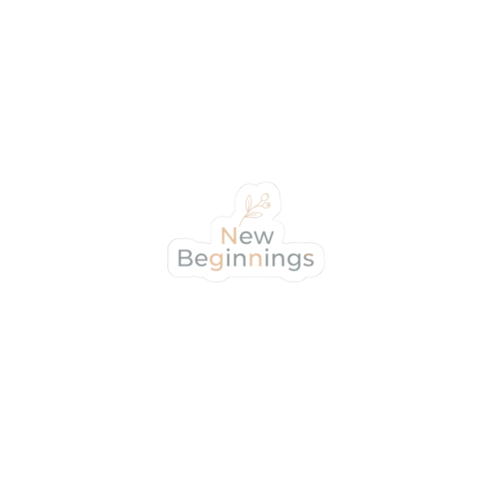 New Beginnings Sticker | Fresh Start Minimalism, blank slate decal