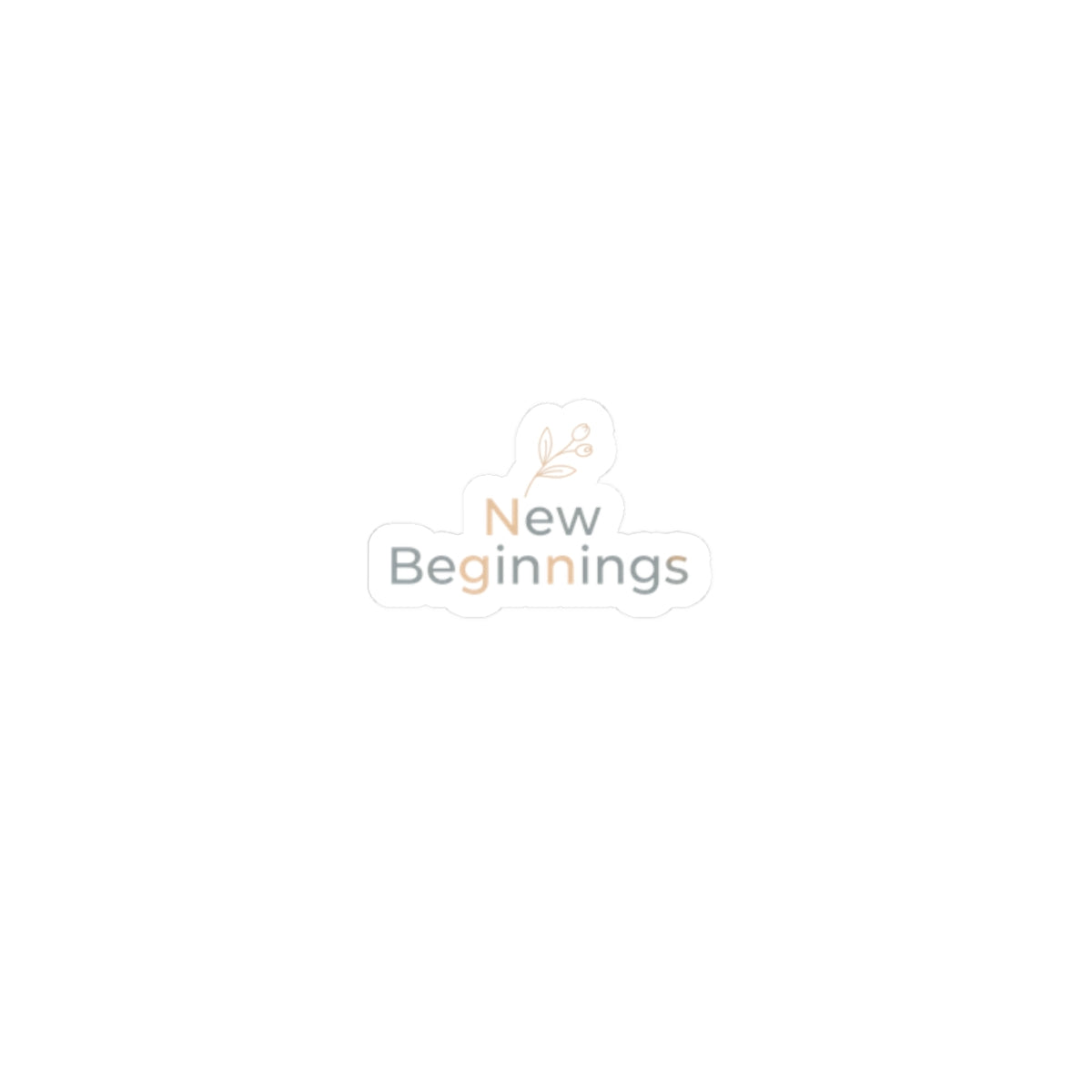 New Beginnings Sticker | Fresh Start Minimalism, blank slate decal