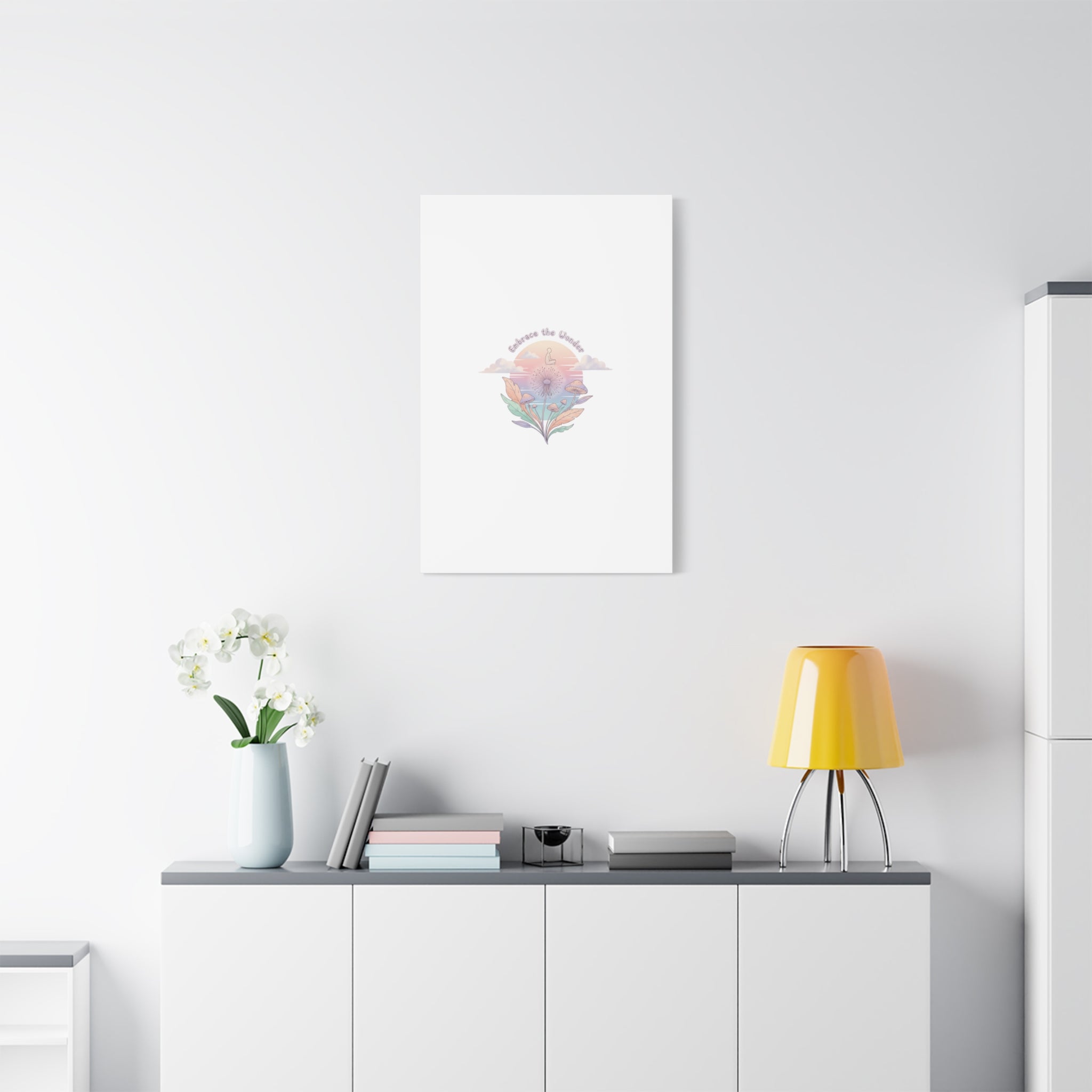 Embrace the Wonder pastel surreal nature print, Canvas