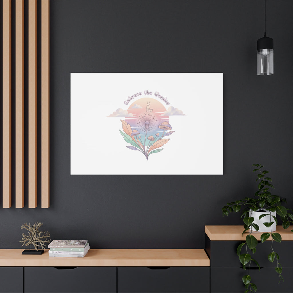 Embrace the Wonder pastel surreal nature print, Canvas