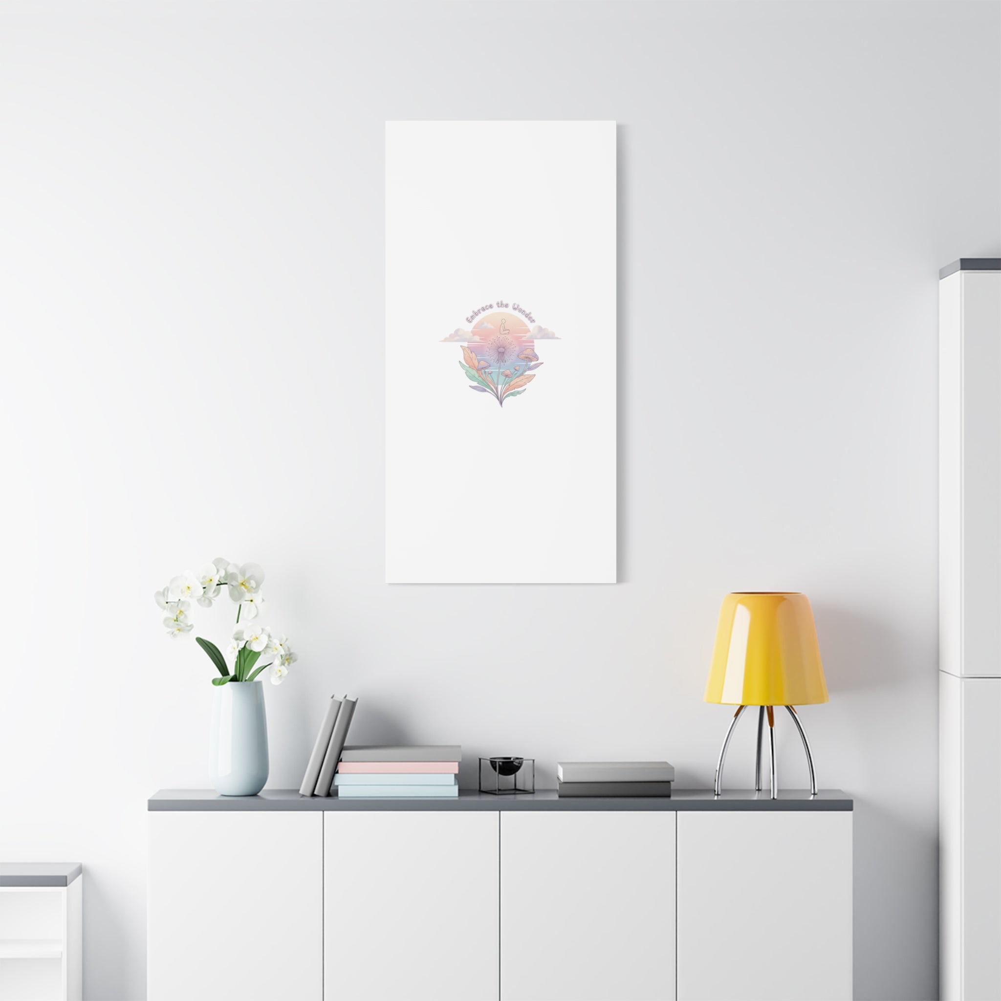 Embrace the Wonder pastel surreal nature print, Canvas