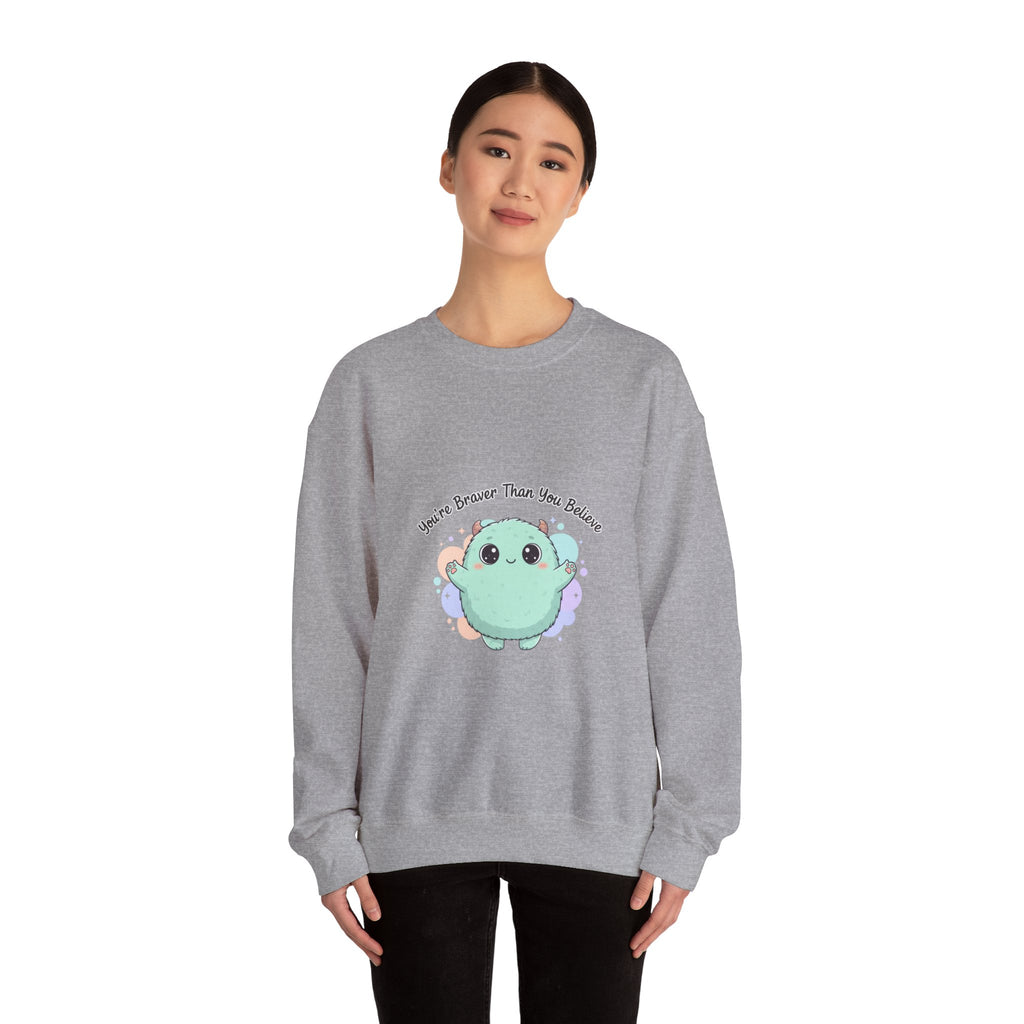 Brave Blob Monster Sweatshirt | cute monster sweatshirt, therapy monster