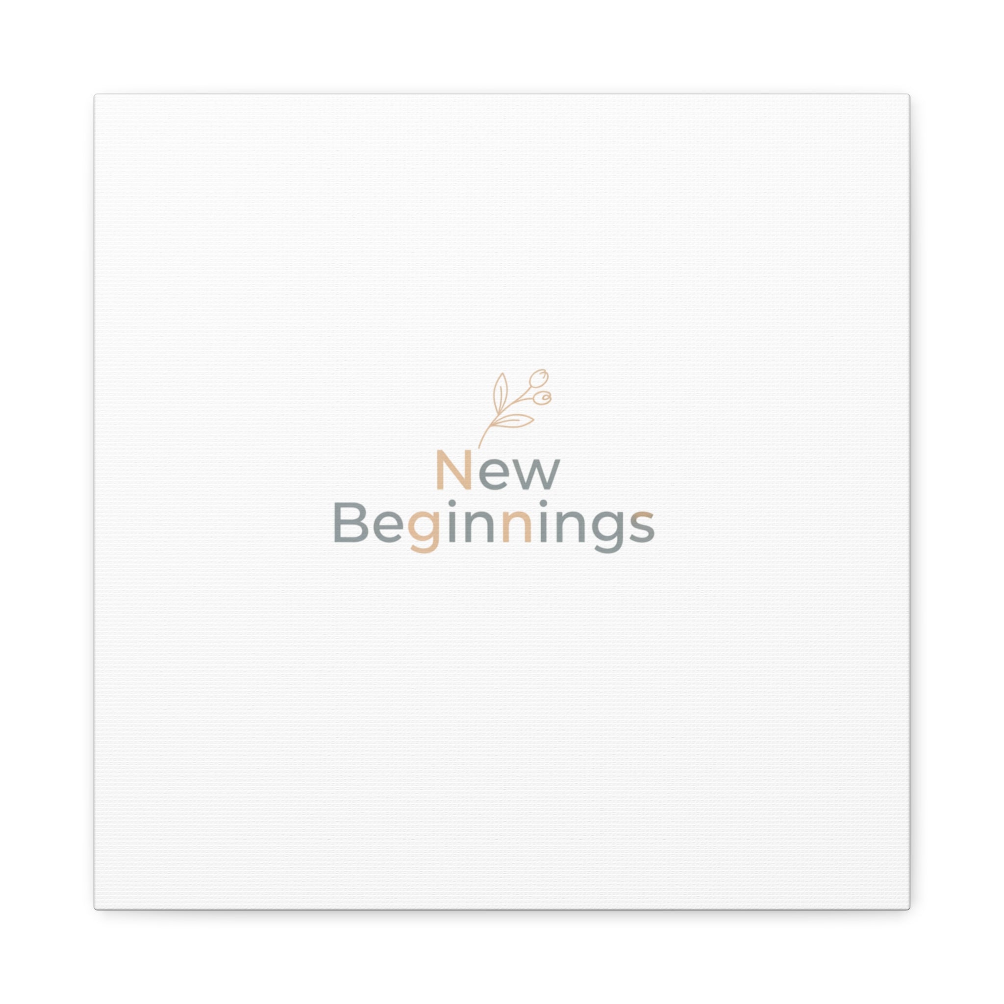 New Beginnings Canvas | Fresh-Start Minimalism, blank page art print