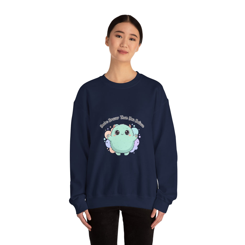 Brave Blob Monster Sweatshirt | cute monster sweatshirt, therapy monster