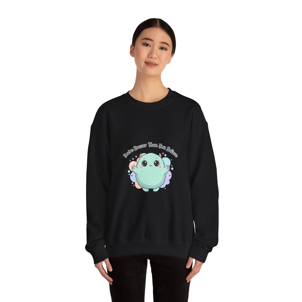 Brave Blob Monster Sweatshirt | cute monster sweatshirt, therapy monster
