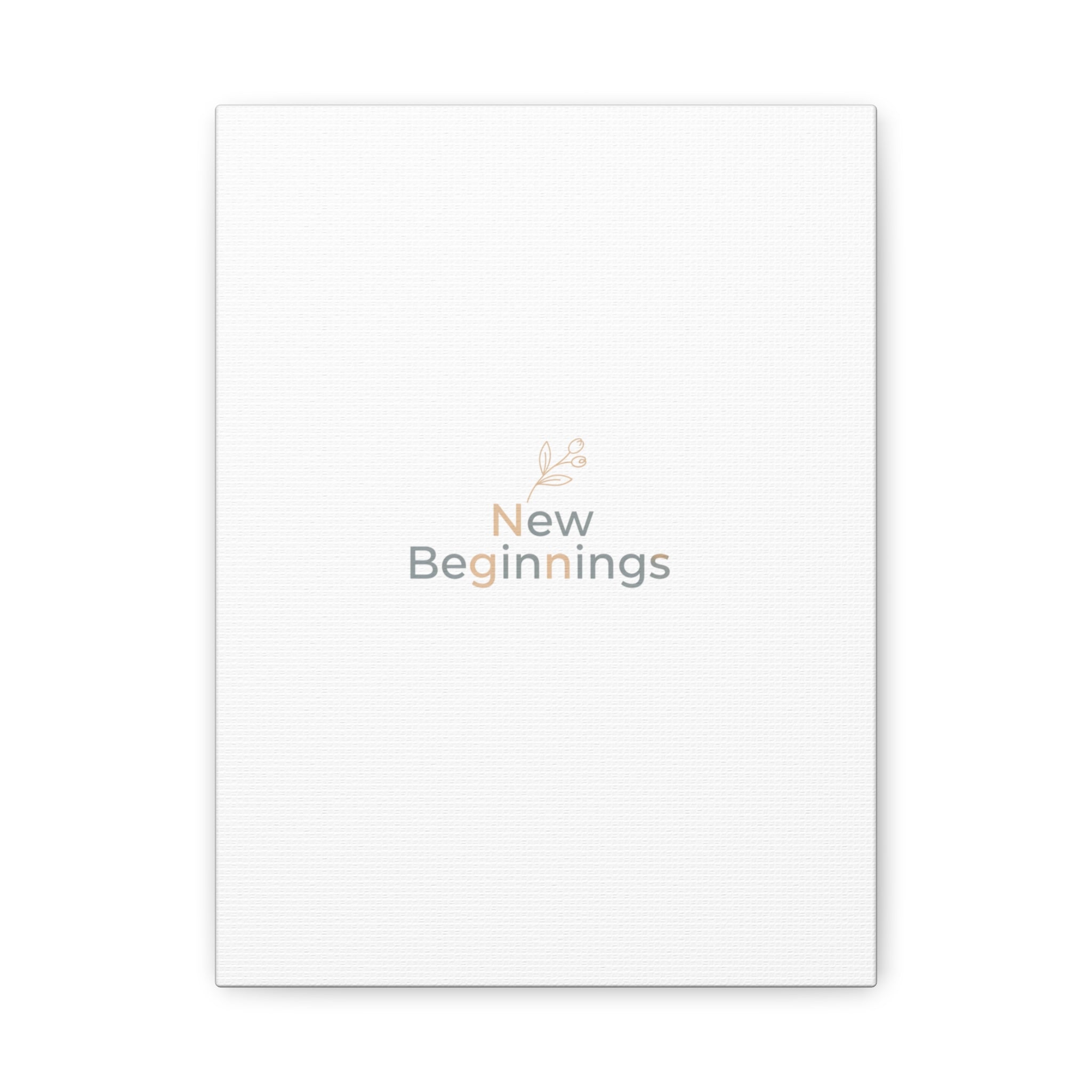 New Beginnings Canvas | Fresh-Start Minimalism, blank page art print