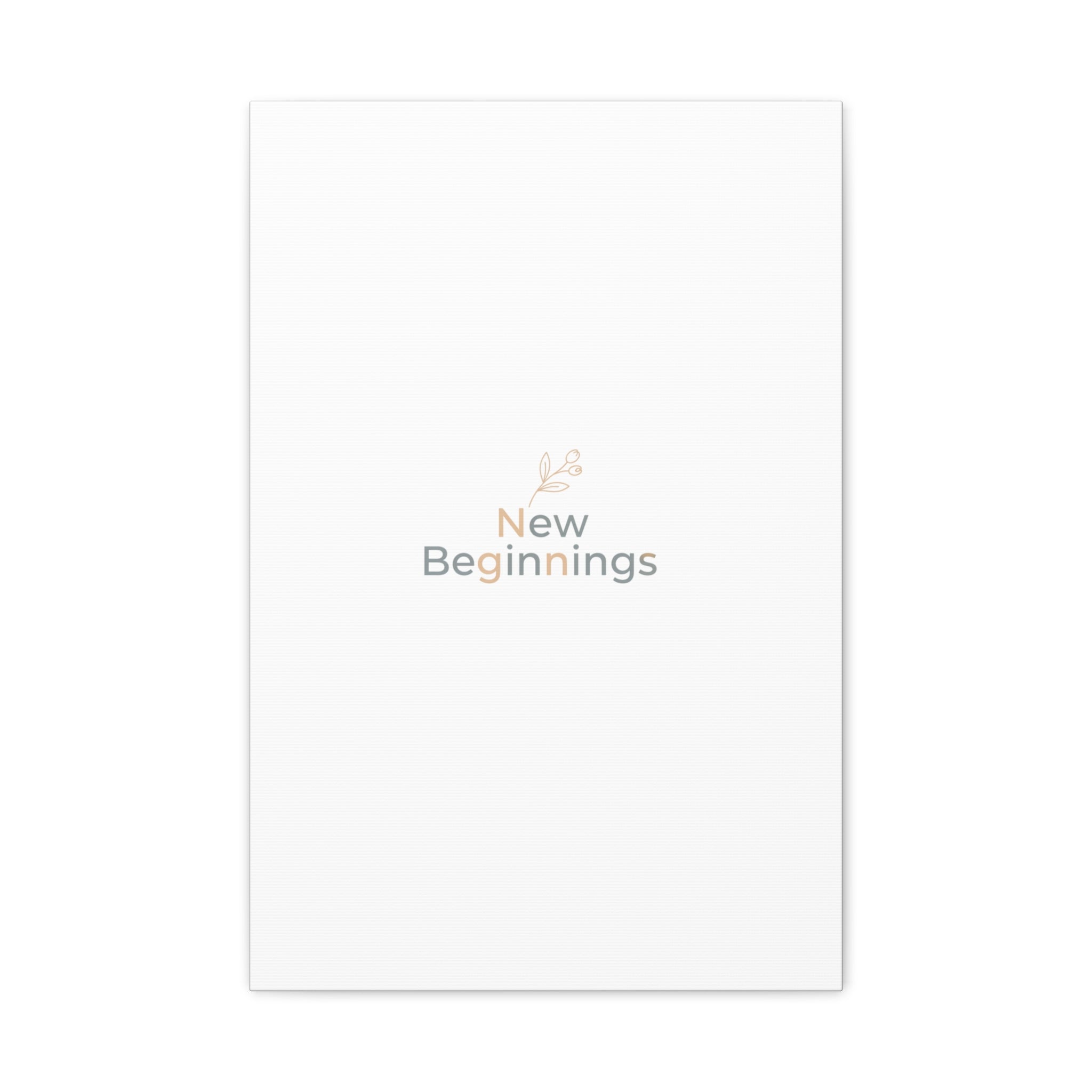 New Beginnings Canvas | Fresh-Start Minimalism, blank page art print