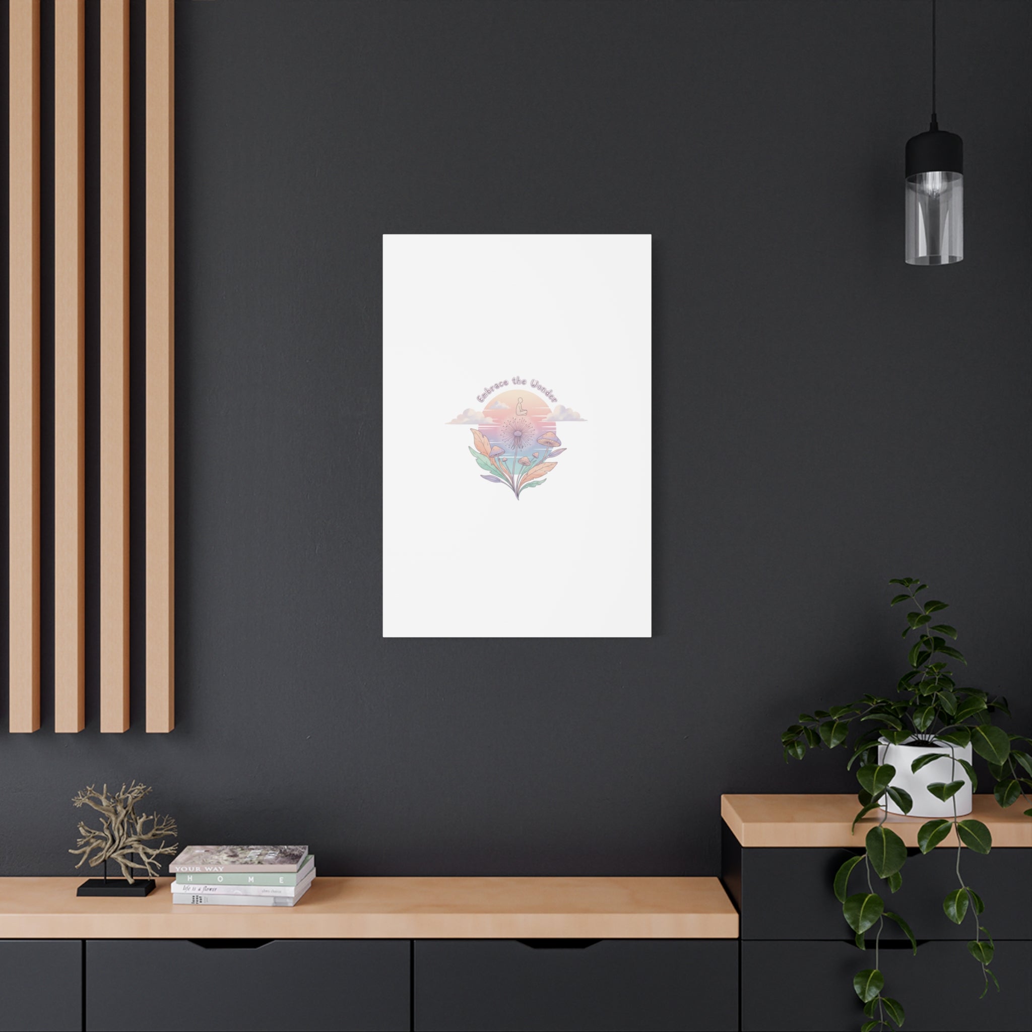 Embrace the Wonder pastel surreal nature print, Canvas