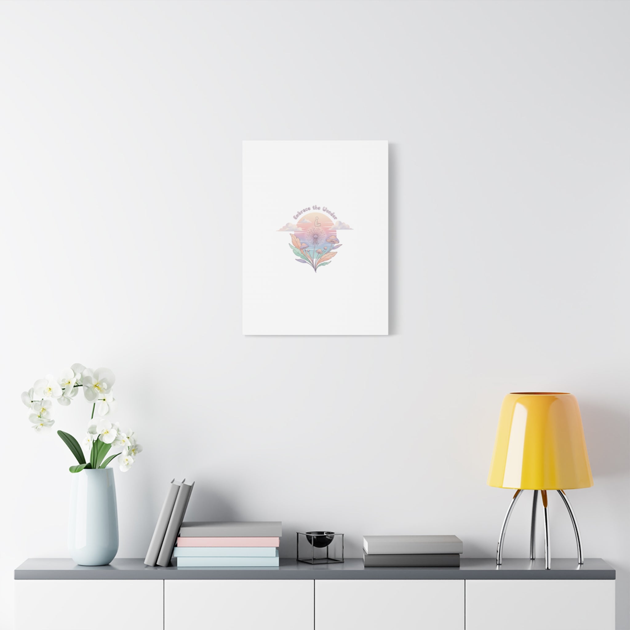 Embrace the Wonder pastel surreal nature print, Canvas