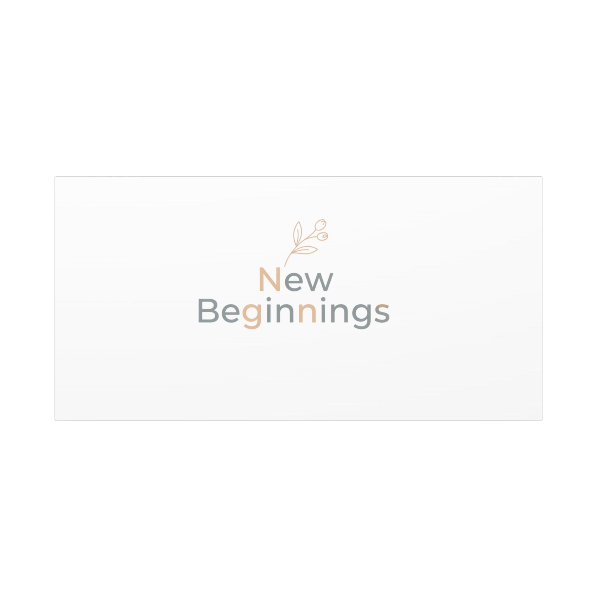New Beginnings Canvas | Fresh-Start Minimalism, blank page art print