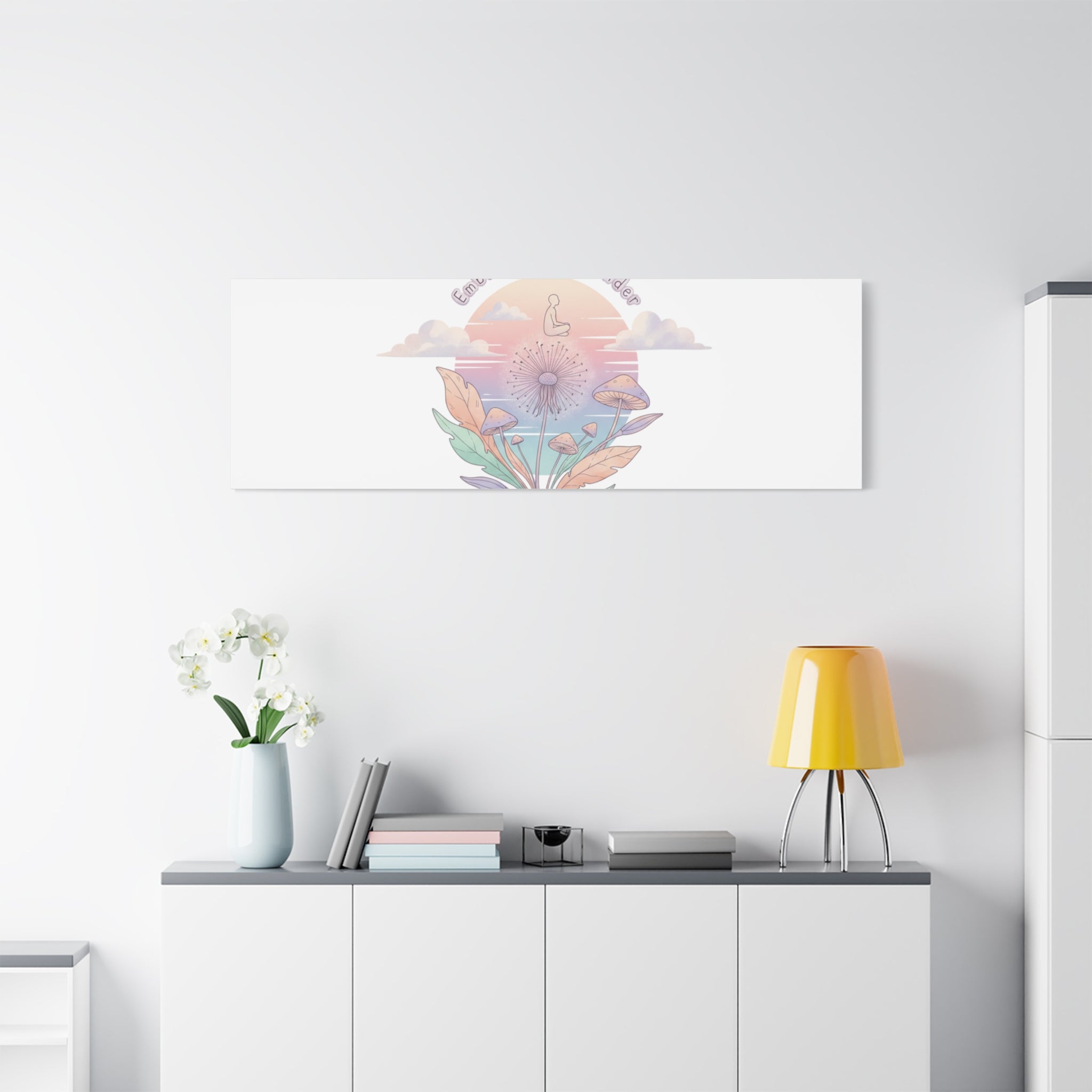 Embrace the Wonder pastel surreal nature print, Canvas