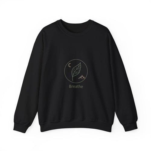 Breathe Leaf Circle Sweatshirt | minimal nature vibes, mindfulness