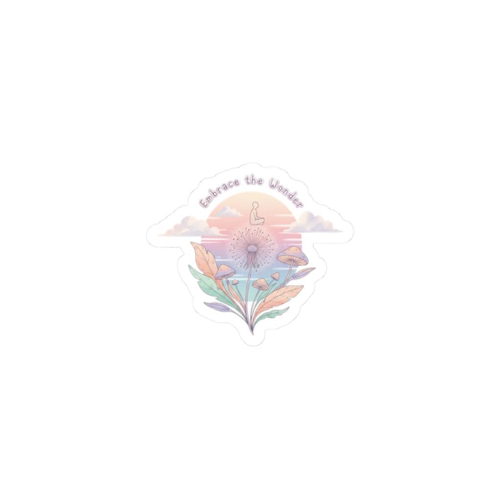 Embrace the Unknown Kiss-Cut Sticker | Wholesome Surrealism, pastel existential creature