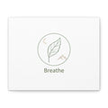 Breathe Leaf Circle Canvas | Minimal Nature Symbols, Moon & Mountain Wall Art
