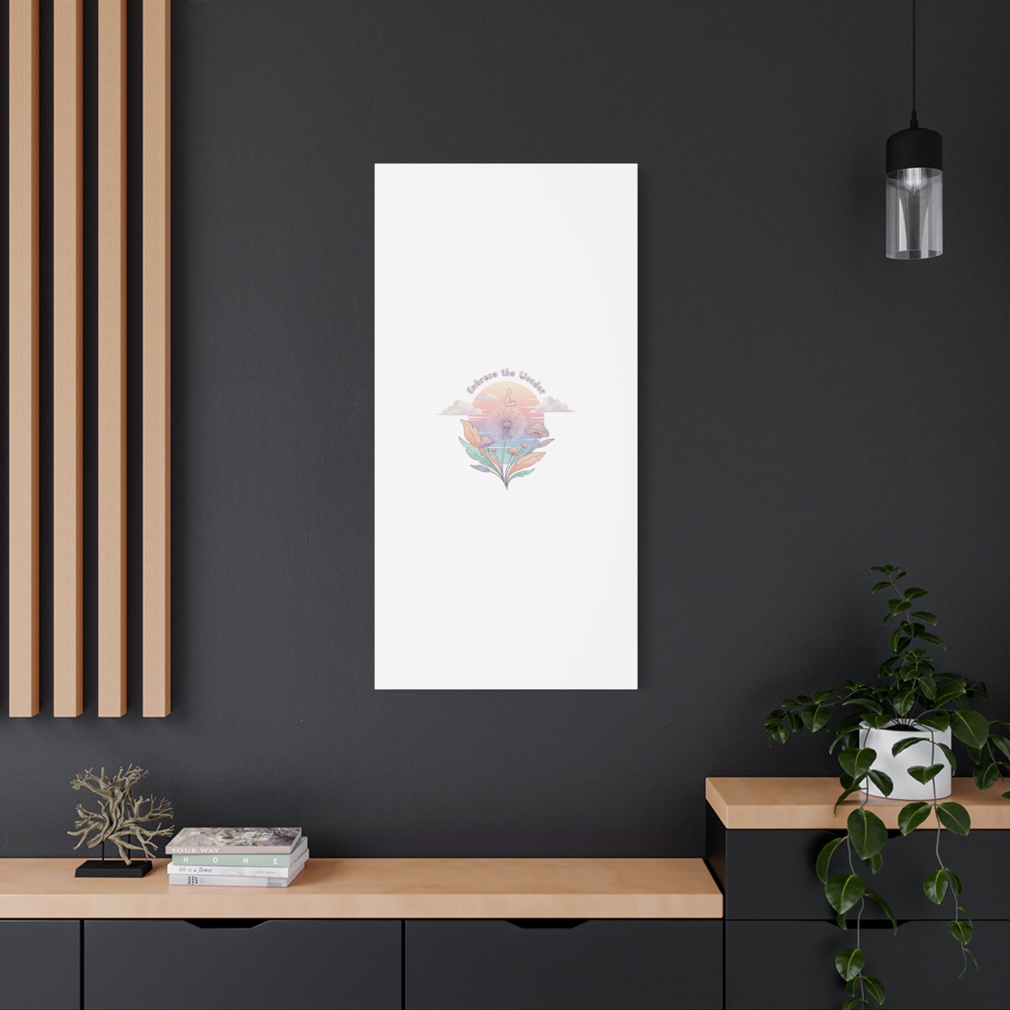 Embrace the Wonder pastel surreal nature print, Canvas
