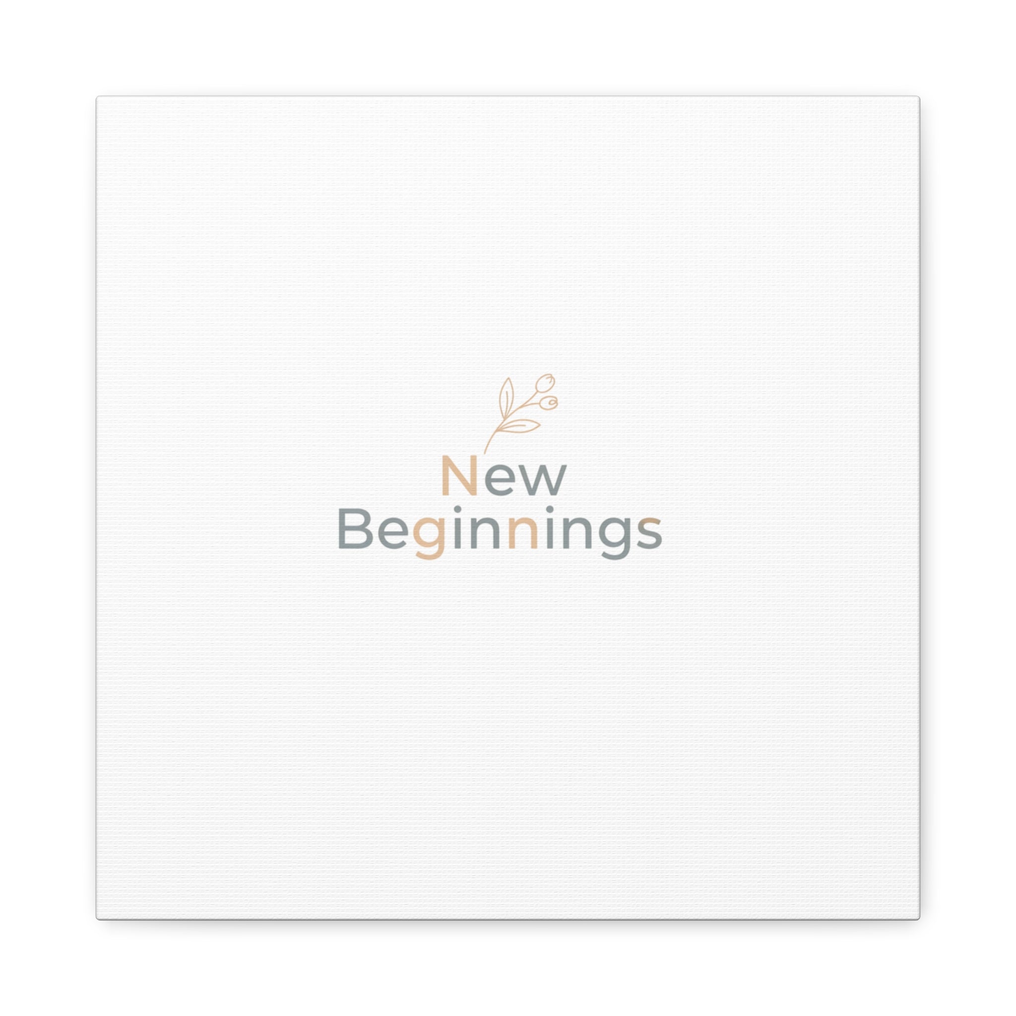 New Beginnings Canvas | Fresh-Start Minimalism, blank page art print