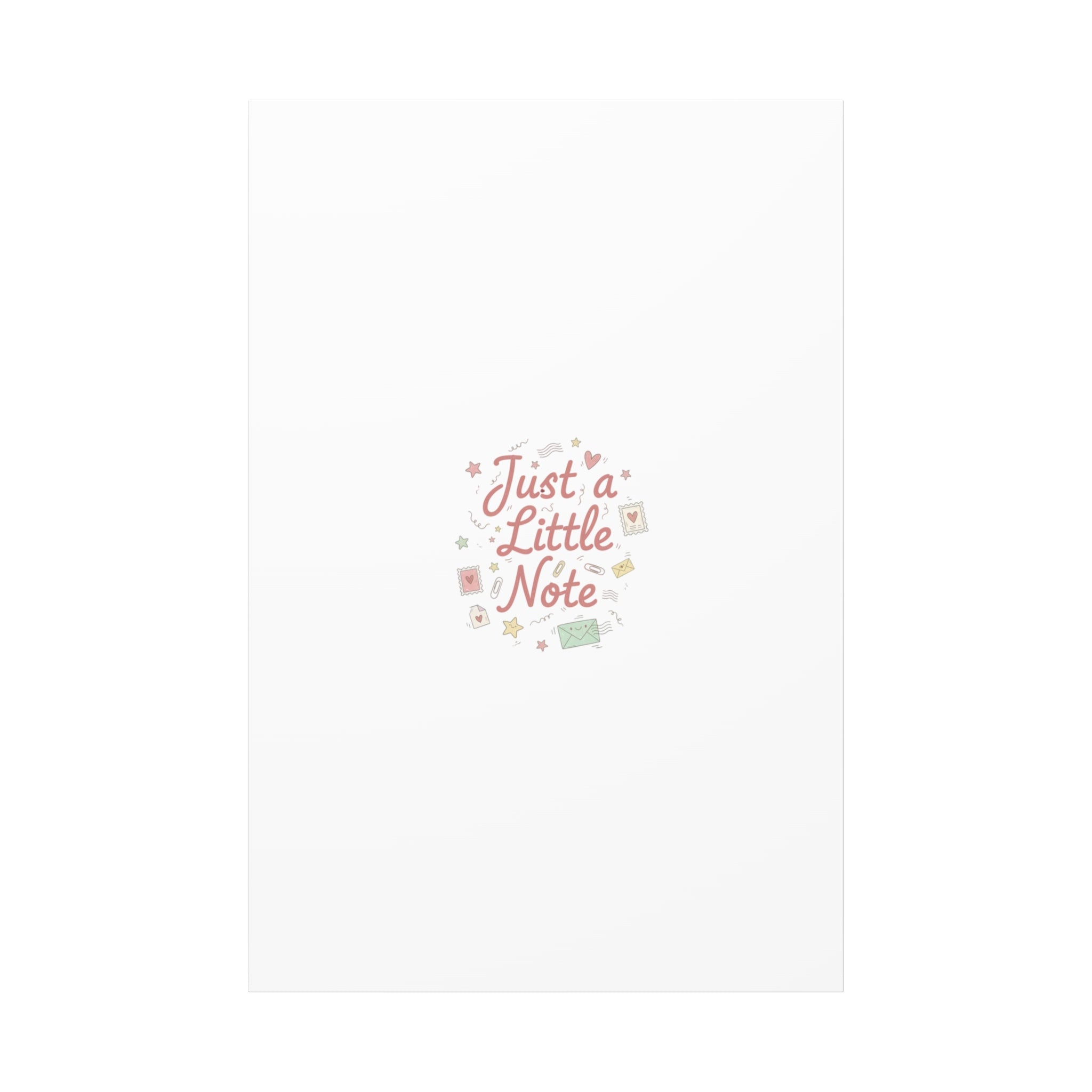 Just a Little Note Canvas | Handwritten Doodle Sketch Aesthetic