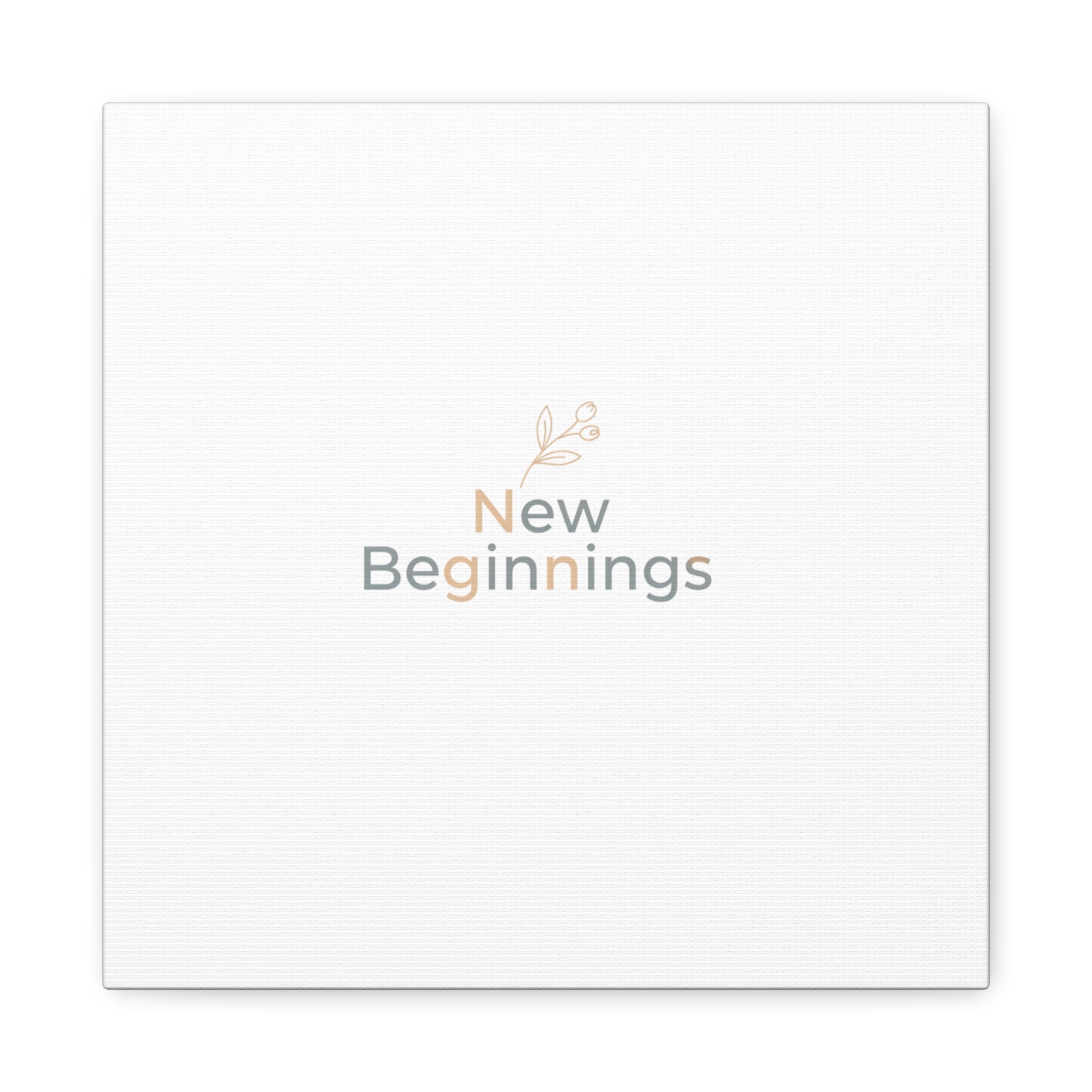 New Beginnings Canvas | Fresh-Start Minimalism, blank page art print