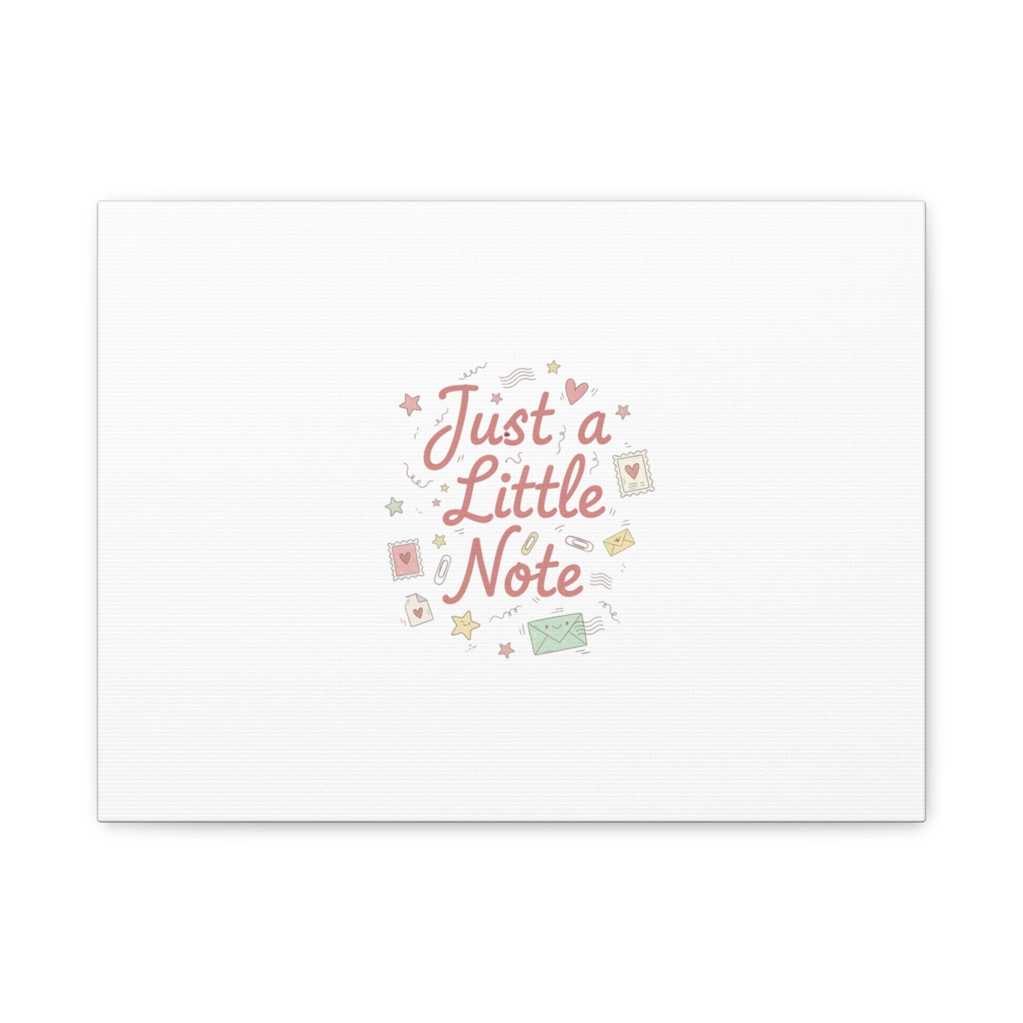 Just a Little Note Canvas | Handwritten Doodle Sketch Aesthetic