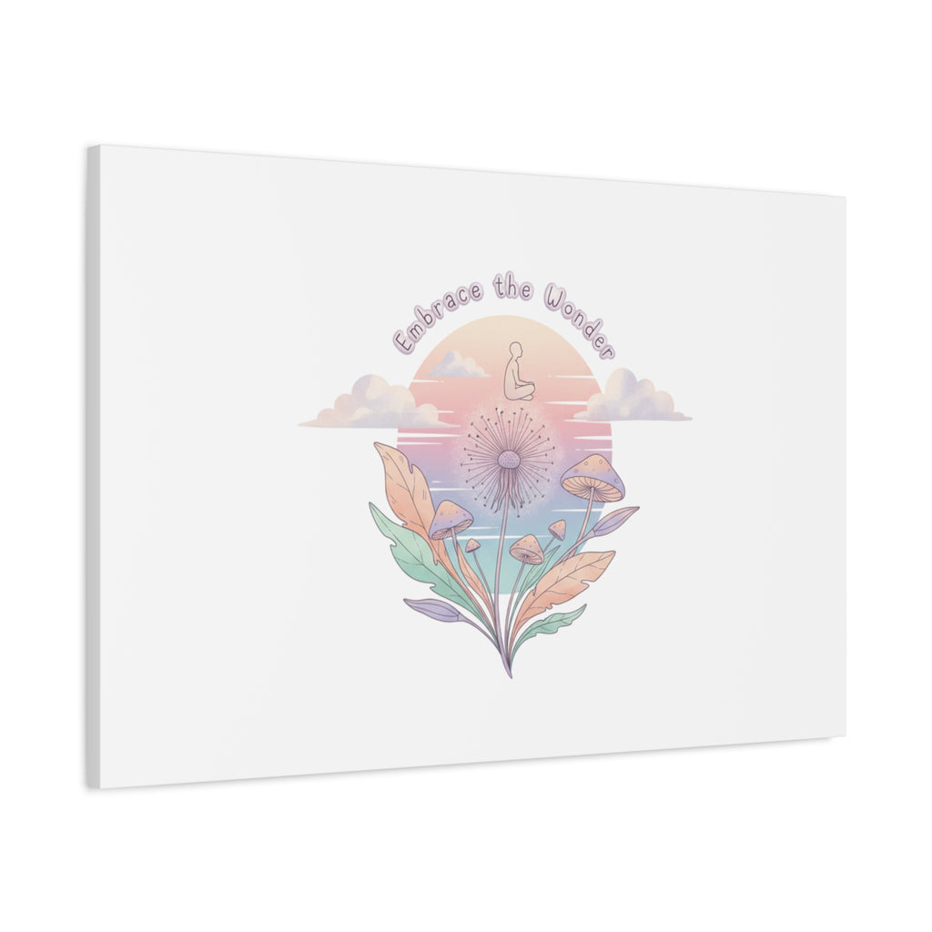Embrace the Wonder pastel surreal nature print, Canvas