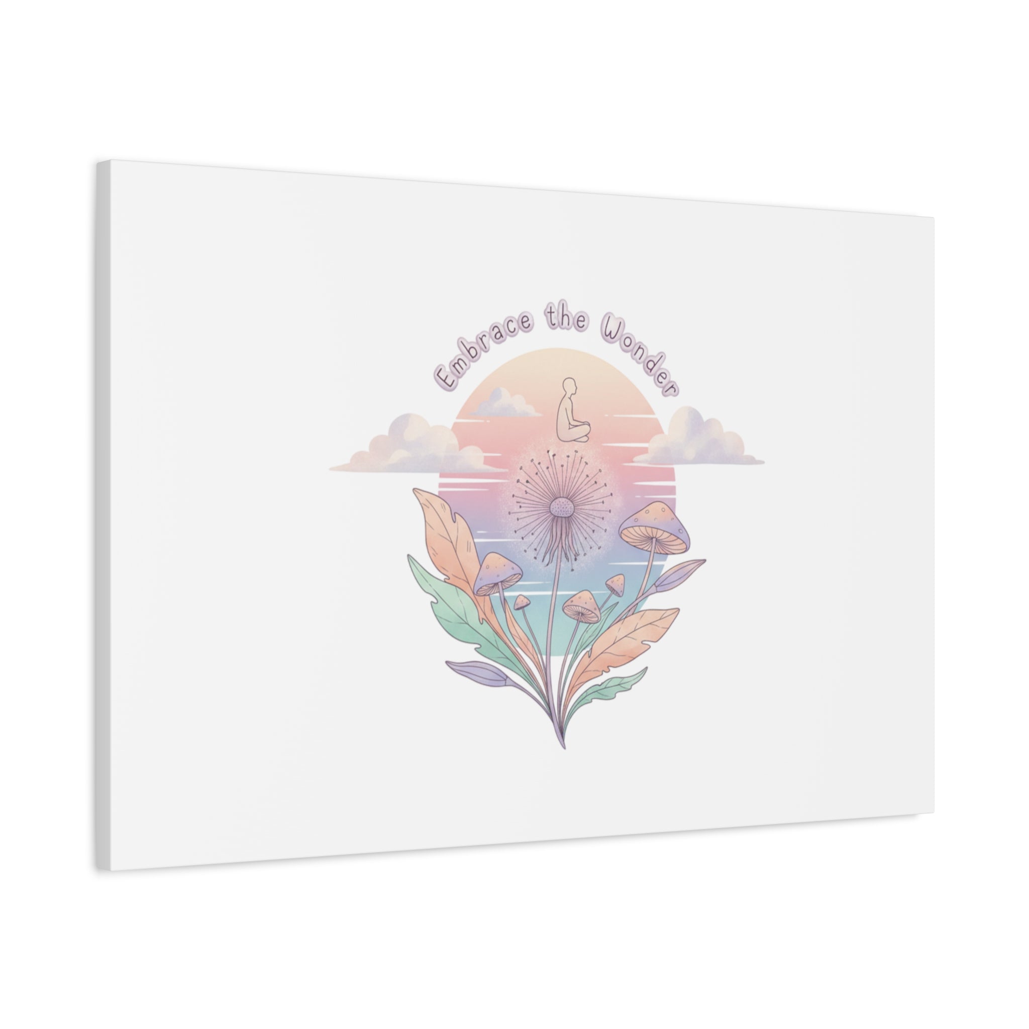 Embrace the Wonder pastel surreal nature print, Canvas
