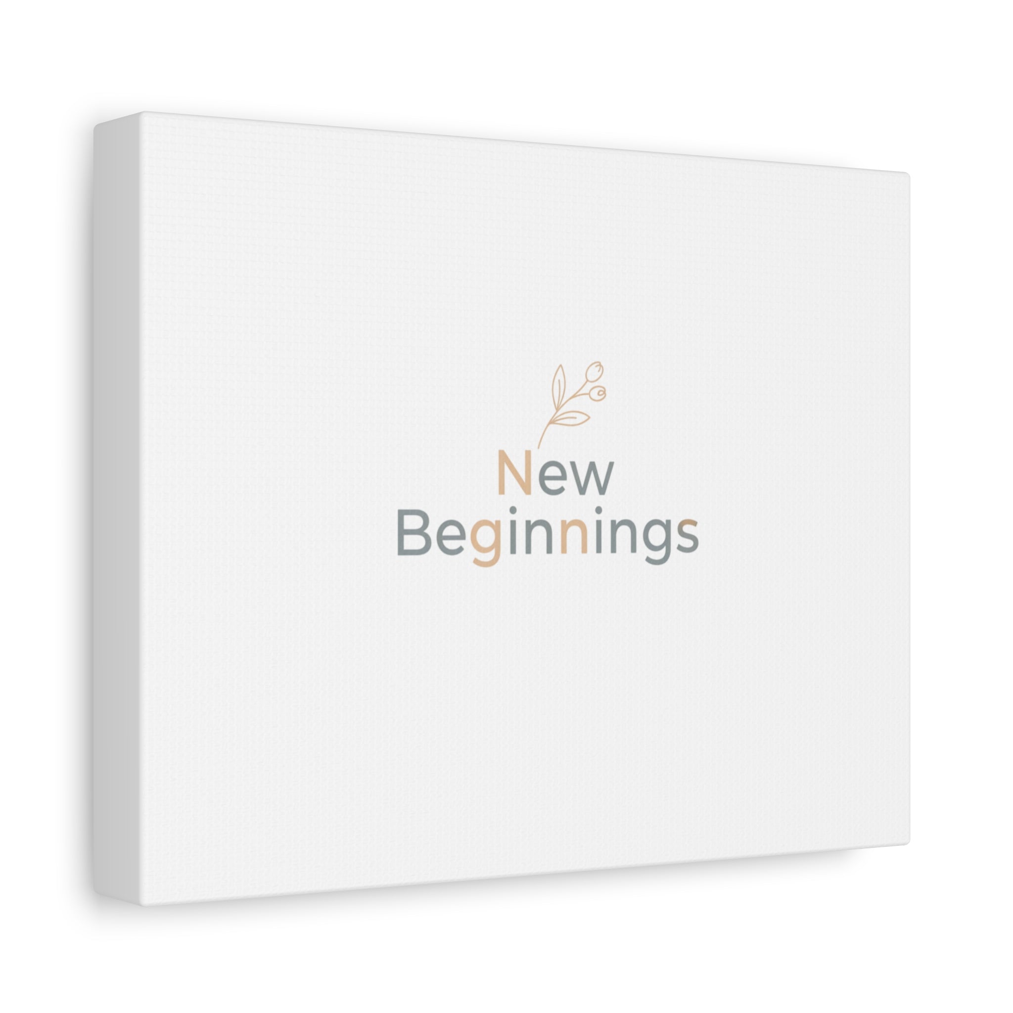 New Beginnings Canvas | Fresh-Start Minimalism, blank page art print