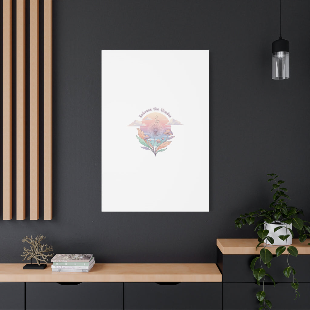 Embrace the Wonder pastel surreal nature print, Canvas