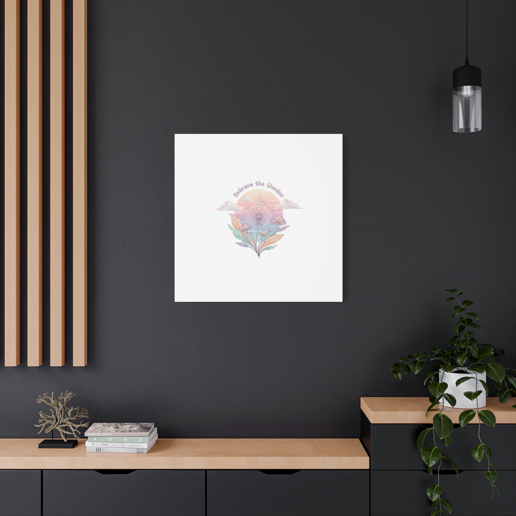 Embrace the Wonder pastel surreal nature print, Canvas