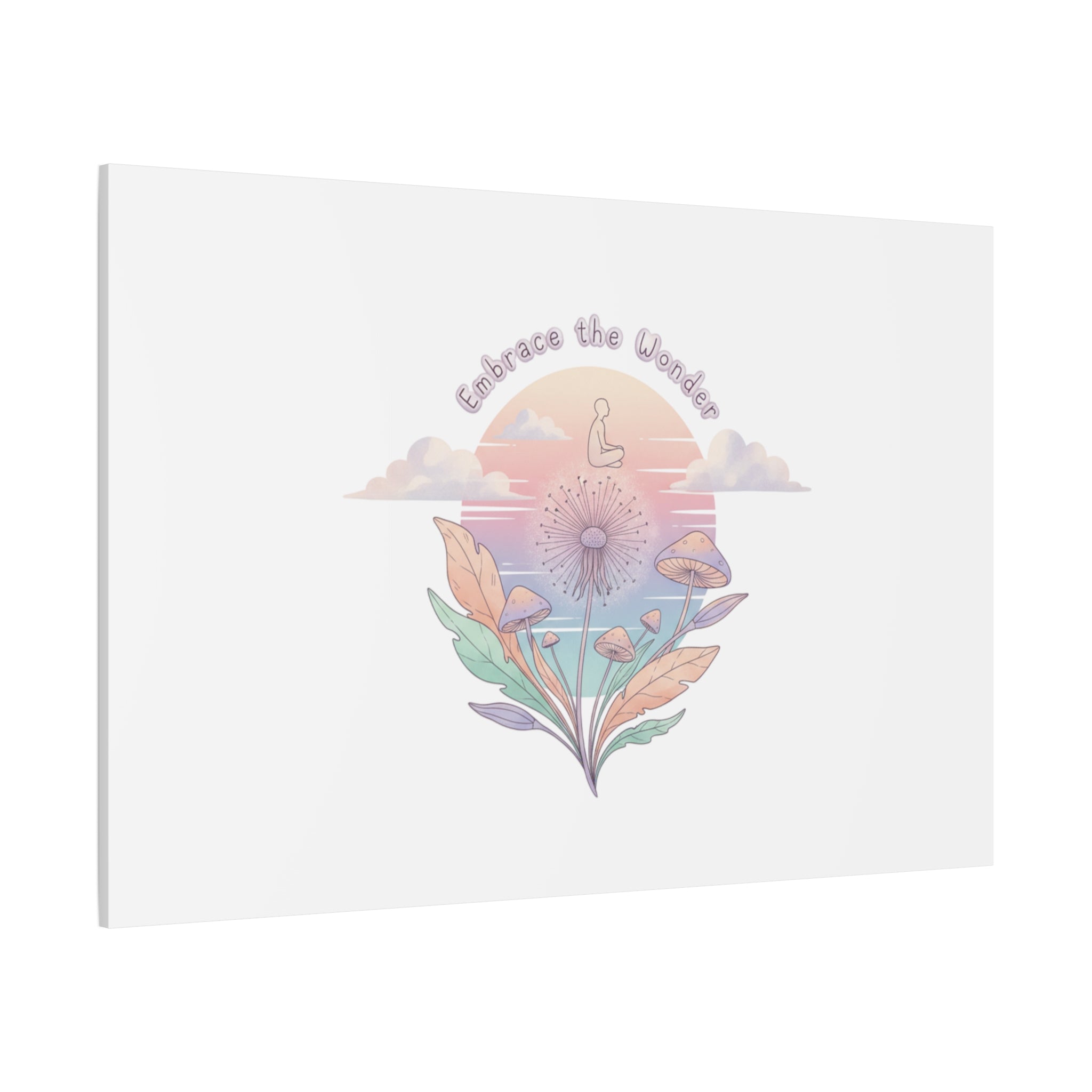 Embrace the Wonder pastel surreal nature print, Canvas