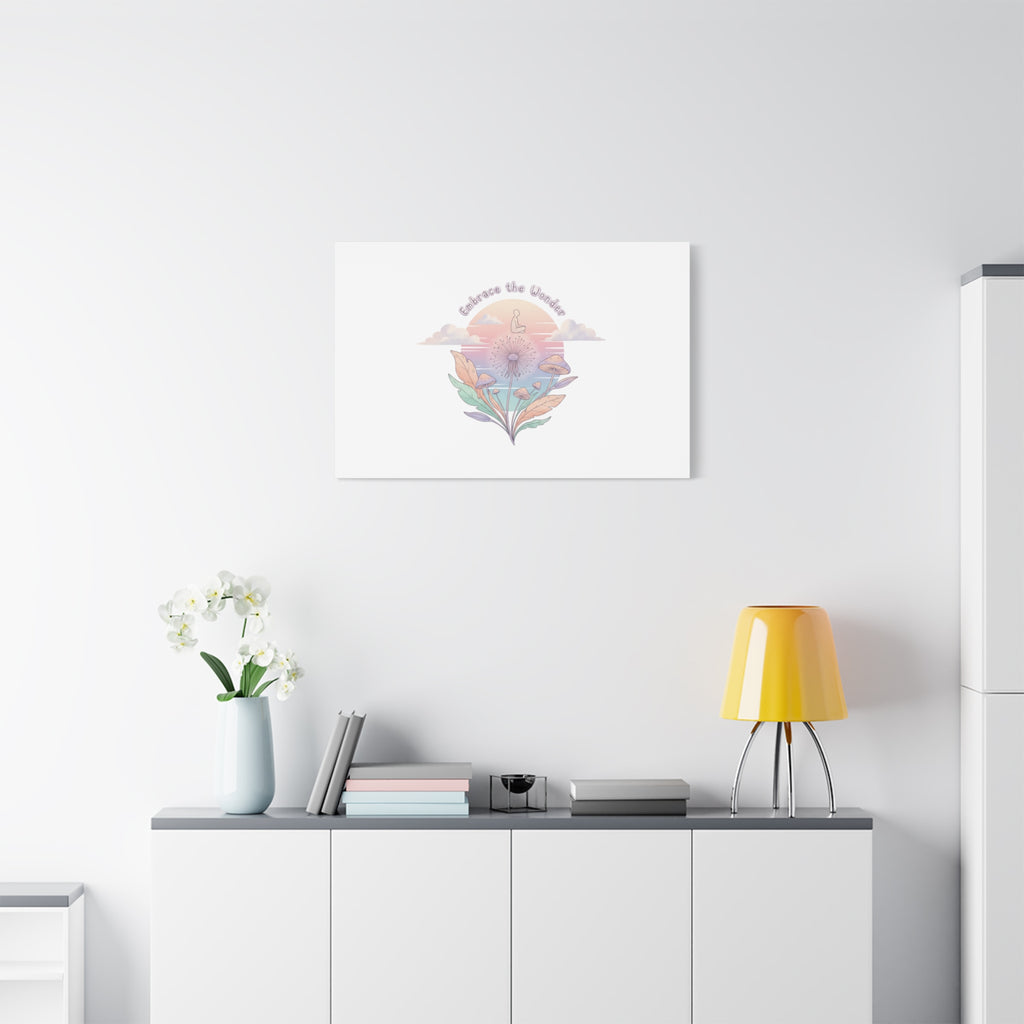 Embrace the Wonder pastel surreal nature print, Canvas