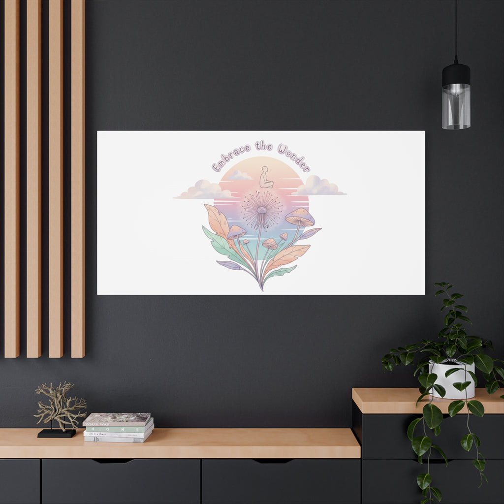 Embrace the Wonder pastel surreal nature print, Canvas