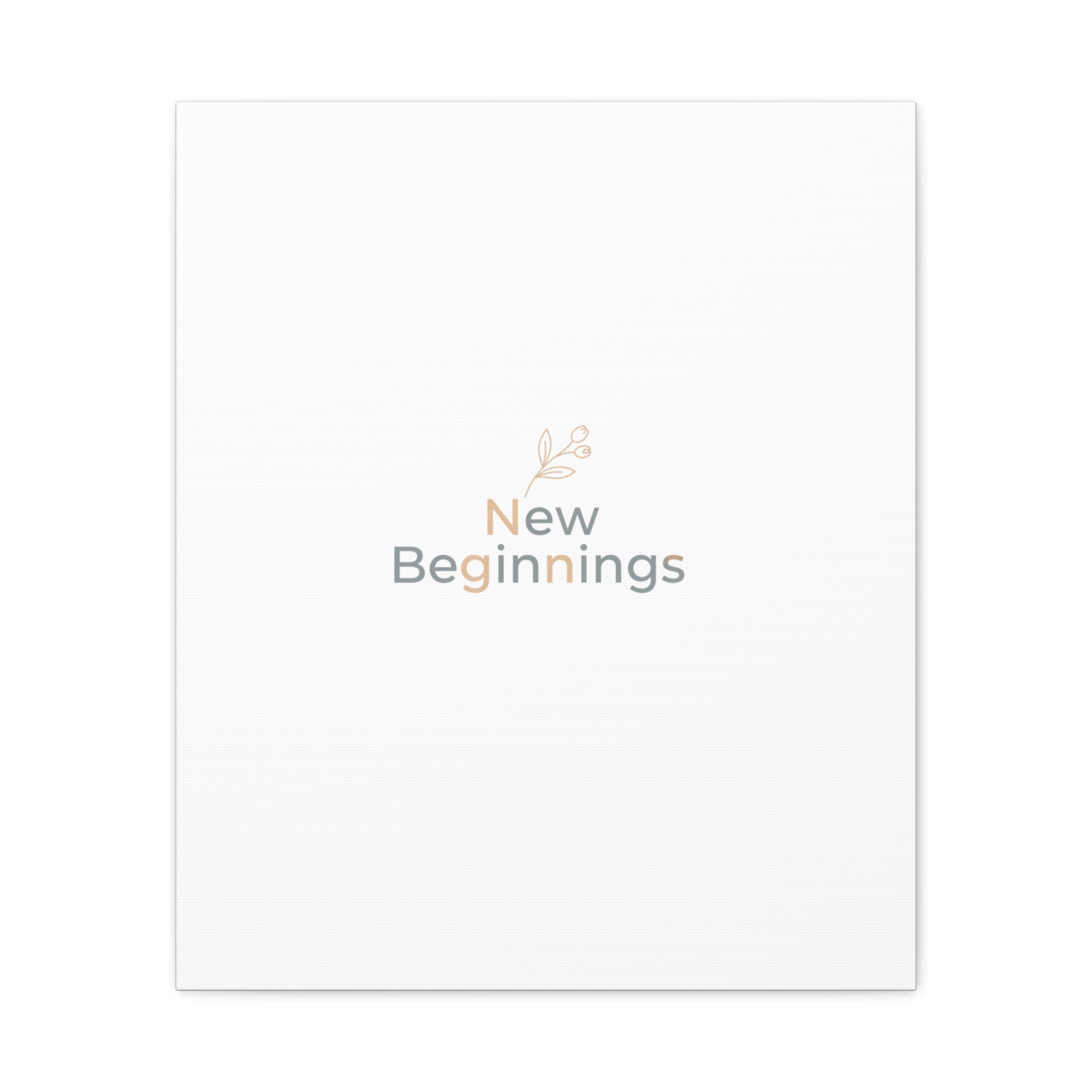 New Beginnings Canvas | Fresh-Start Minimalism, blank page art print