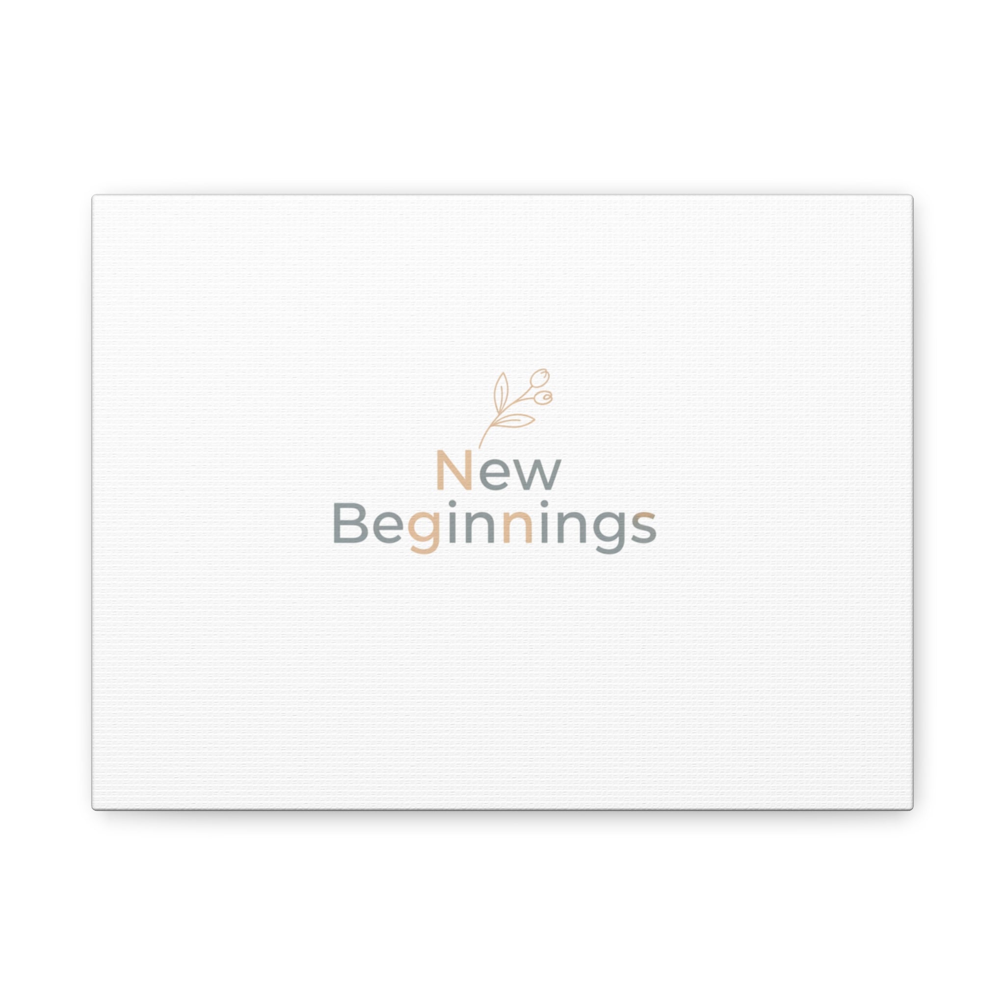 New Beginnings Canvas | Fresh-Start Minimalism, blank page art print