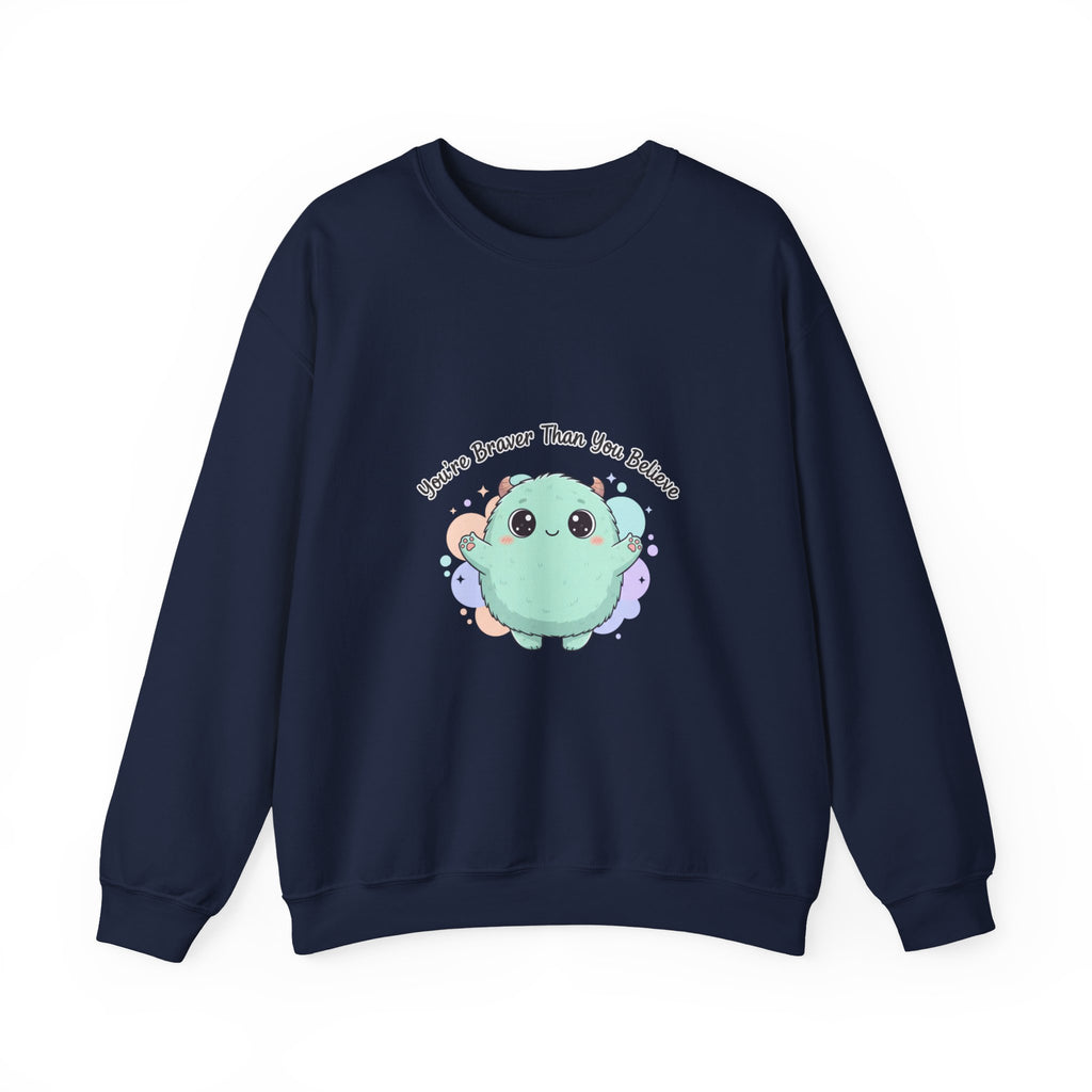Brave Blob Monster Sweatshirt | cute monster sweatshirt, therapy monster