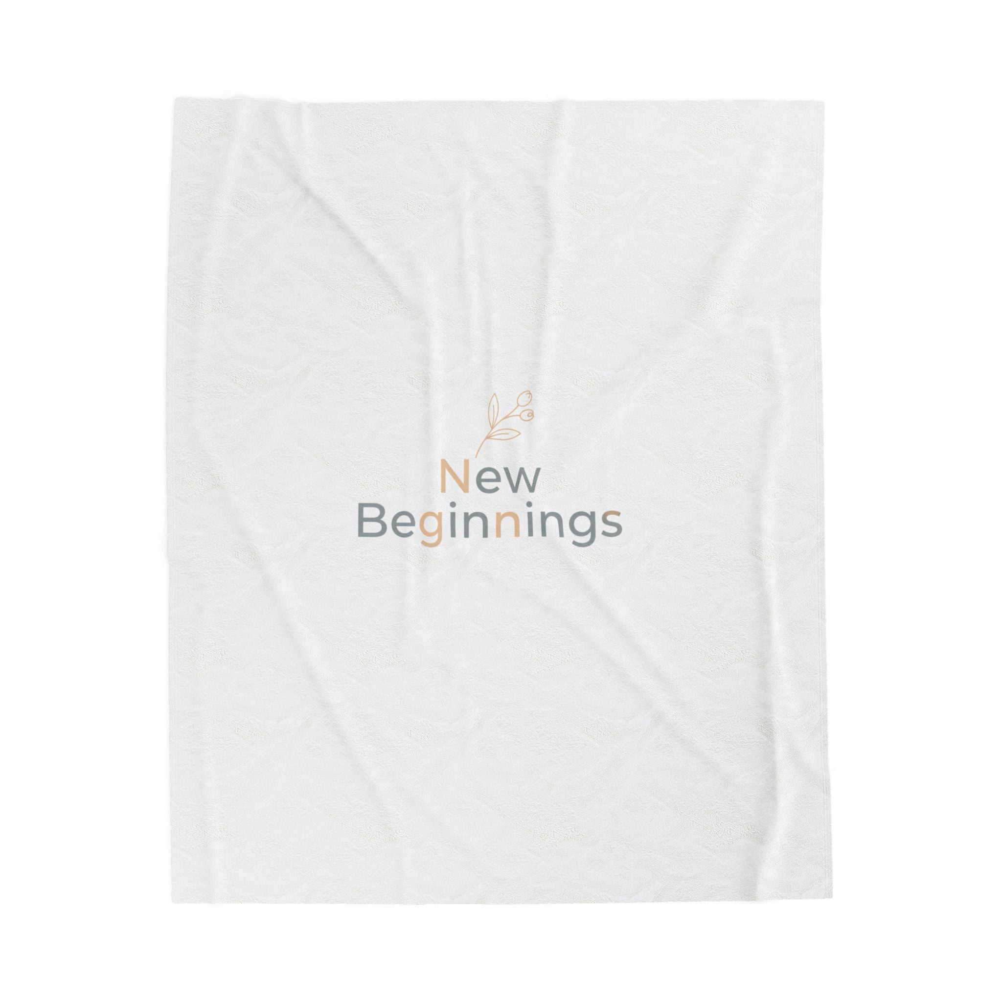 New Beginnings Velveteen Plush Blanket | Fresh-Start Minimalist Décor