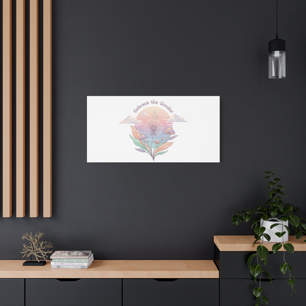 Embrace the Wonder pastel surreal nature print, Canvas
