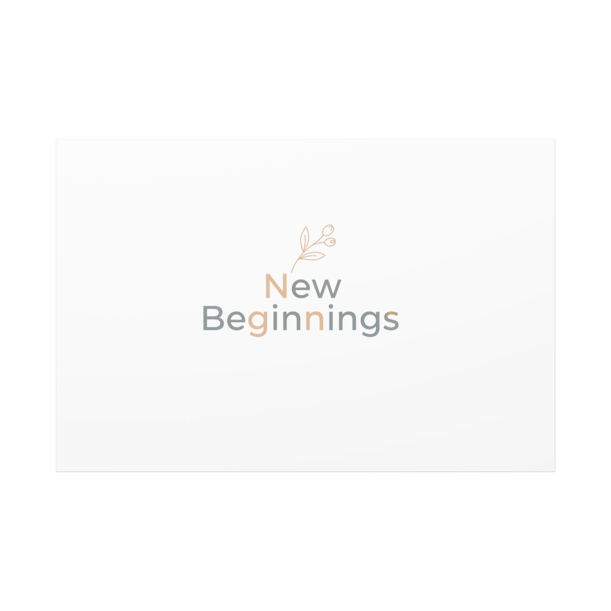 New Beginnings Canvas | Fresh-Start Minimalism, blank page art print