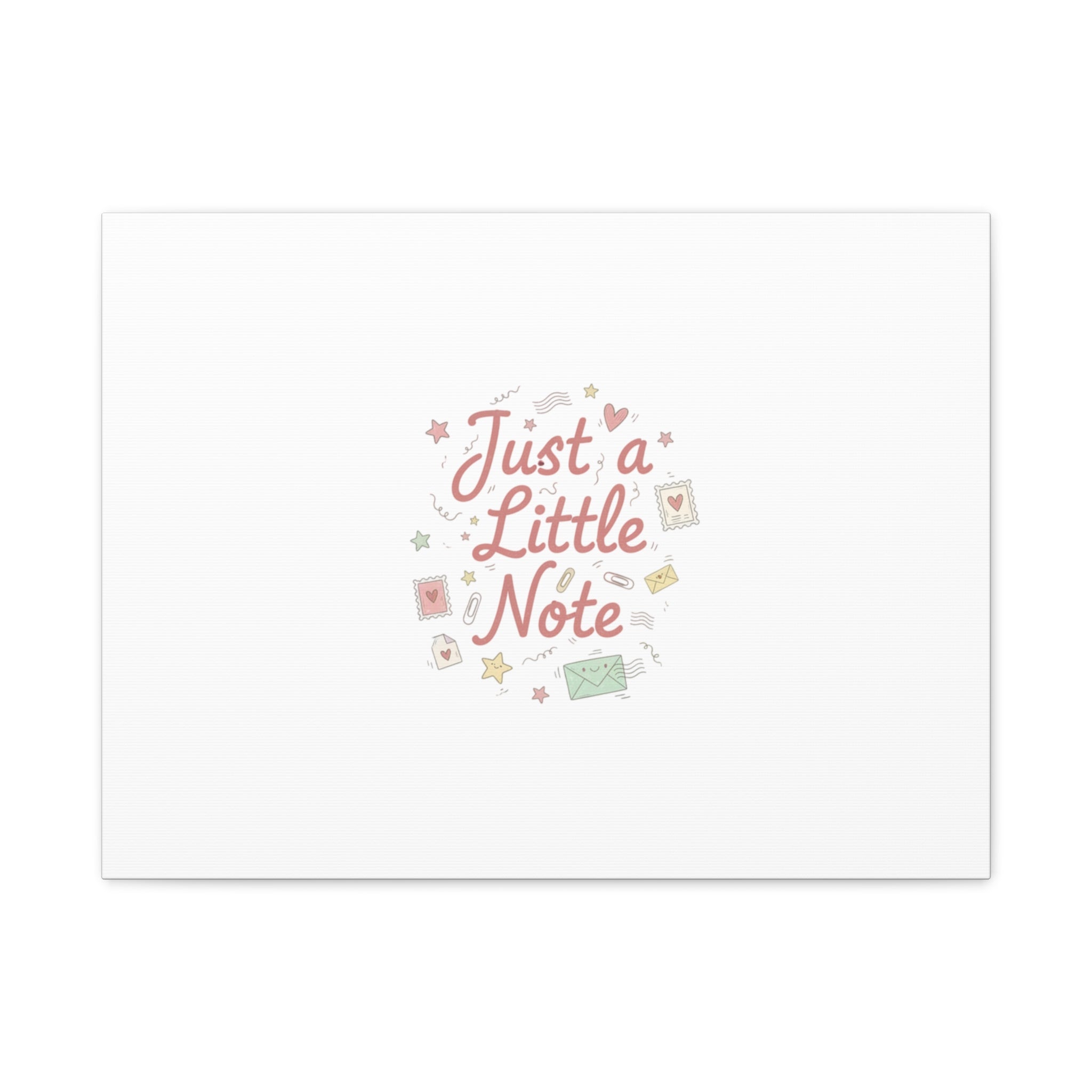 Just a Little Note Canvas | Handwritten Doodle Sketch Aesthetic