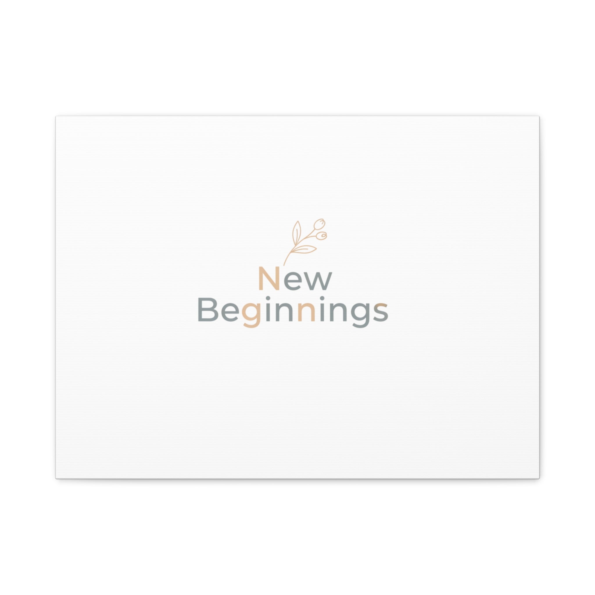 New Beginnings Canvas | Fresh-Start Minimalism, blank page art print