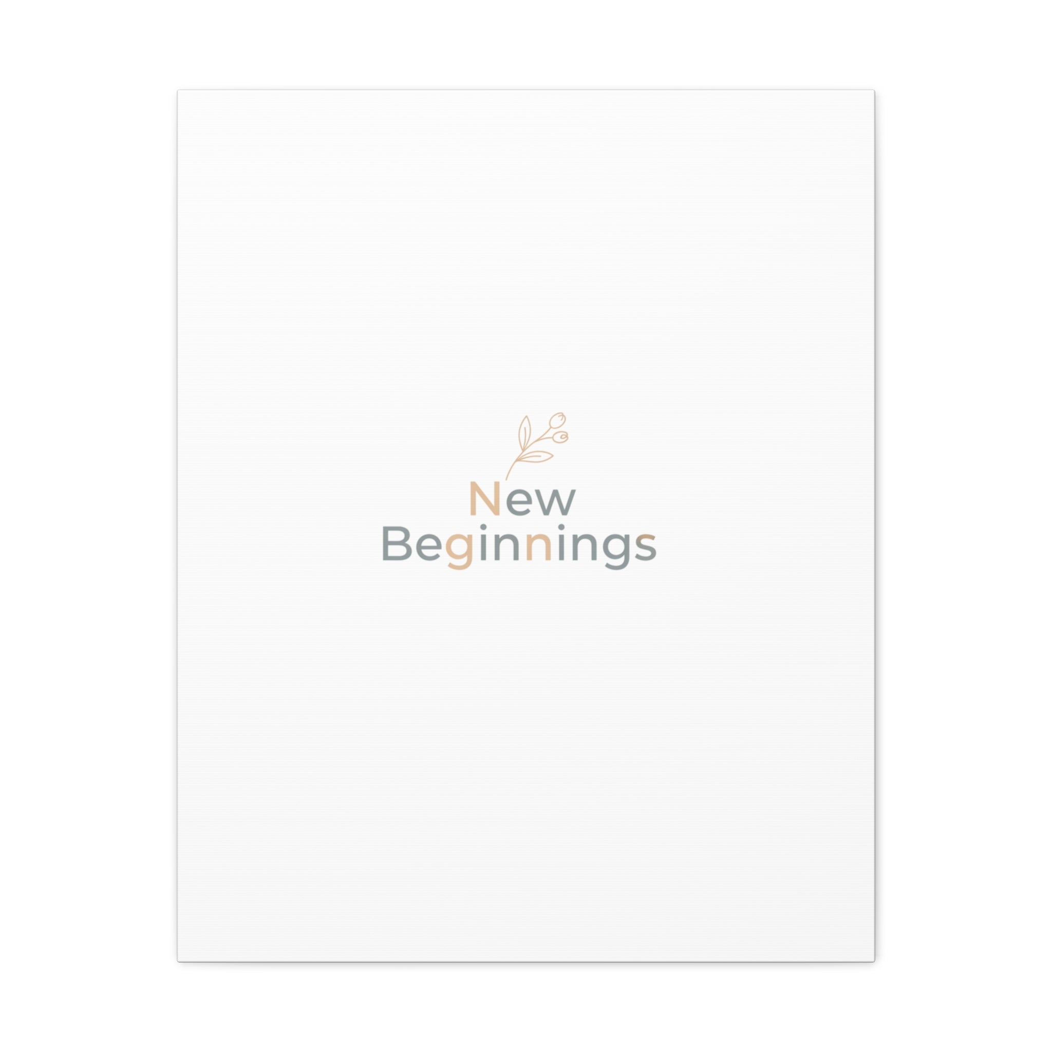 New Beginnings Canvas | Fresh-Start Minimalism, blank page art print