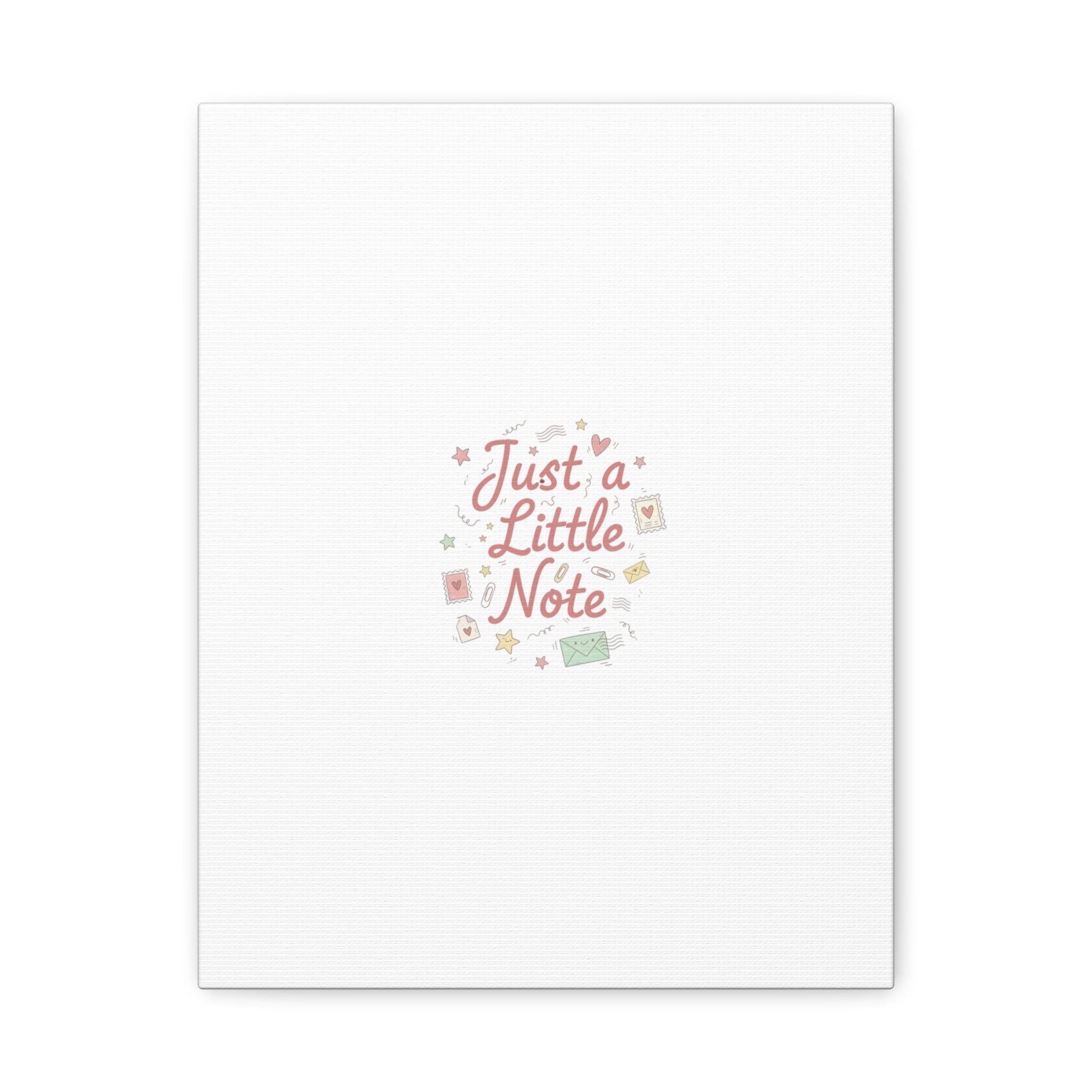 Just a Little Note Canvas | Handwritten Doodle Sketch Aesthetic