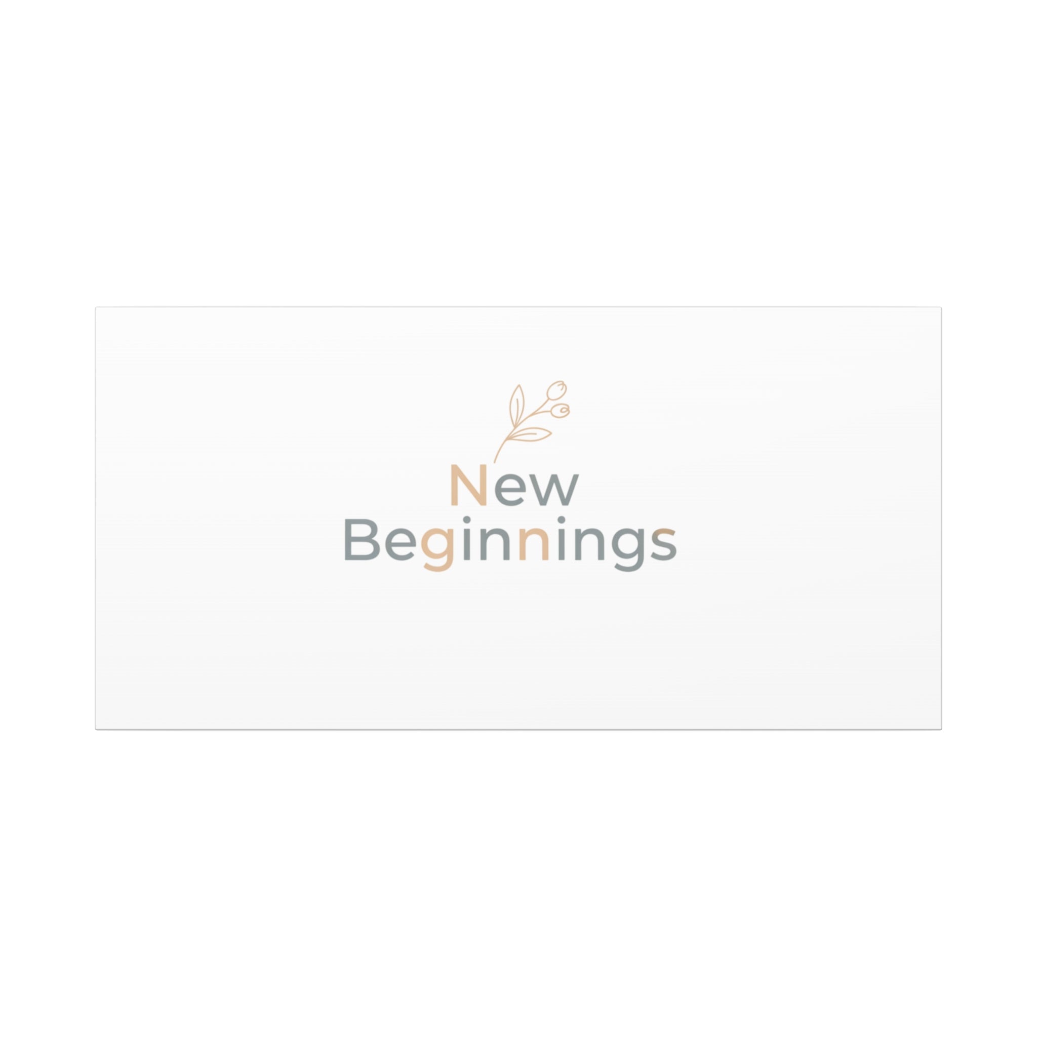 New Beginnings Canvas | Fresh-Start Minimalism, blank page art print