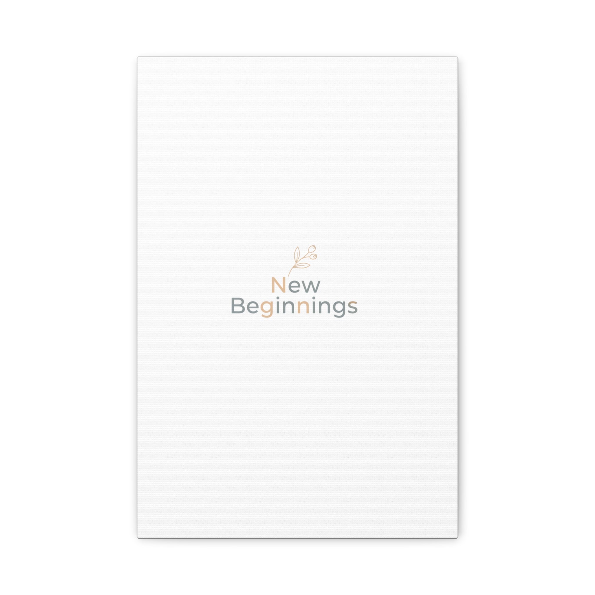 New Beginnings Canvas | Fresh-Start Minimalism, blank page art print